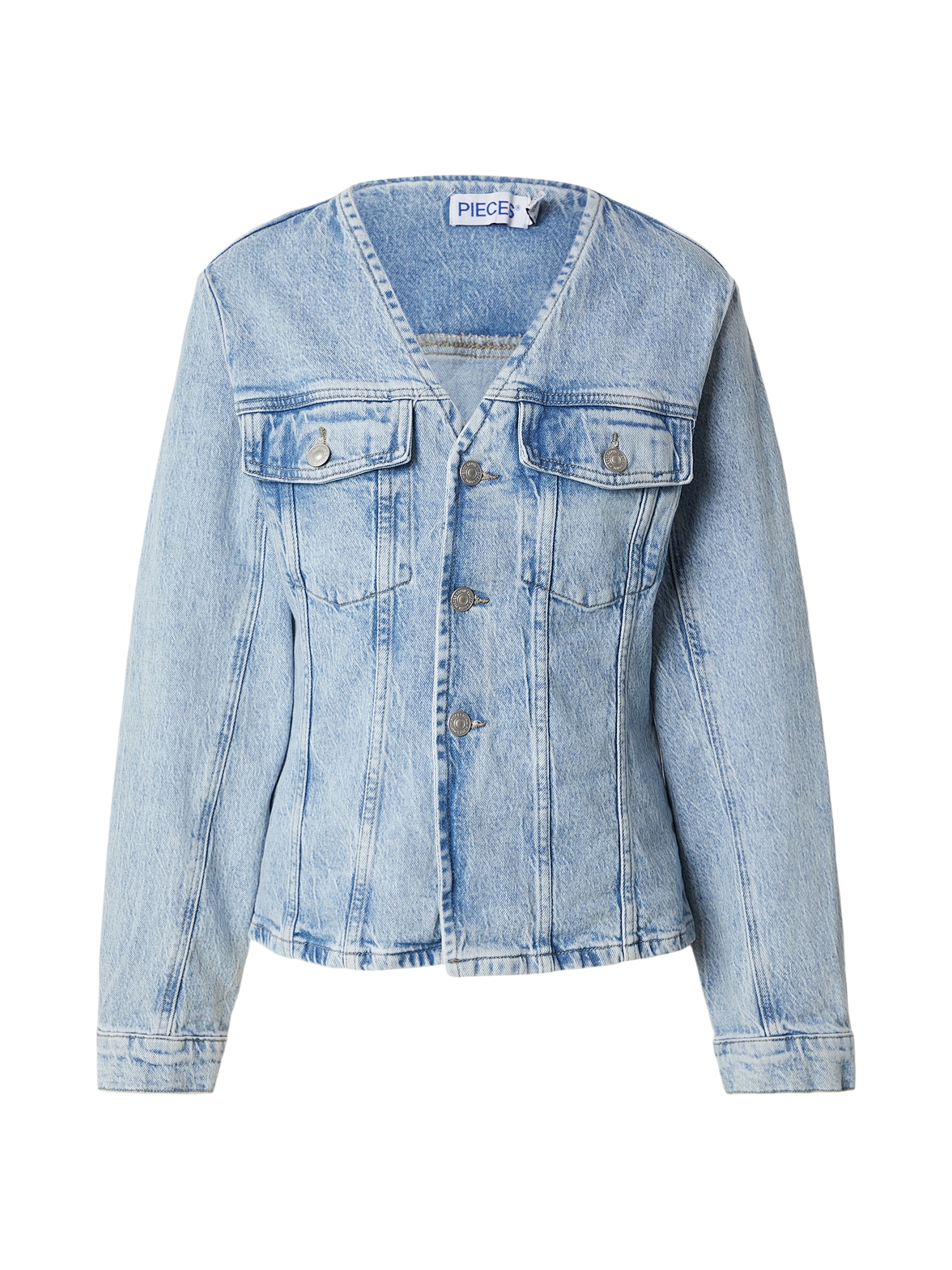 PIECES Geacă de primăvară-toamnă PCJILL albastru denim