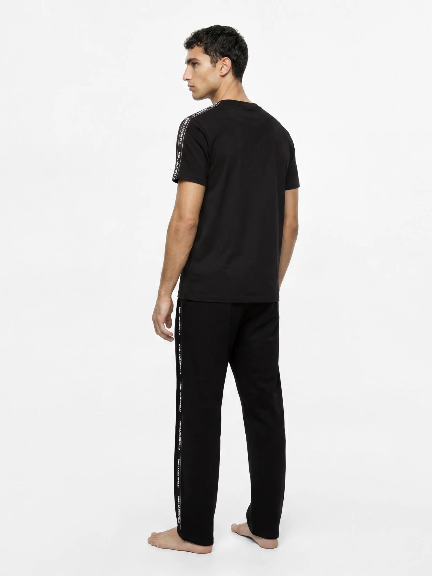 Karl Lagerfeld Pantalón negro / blanco – imagen 7