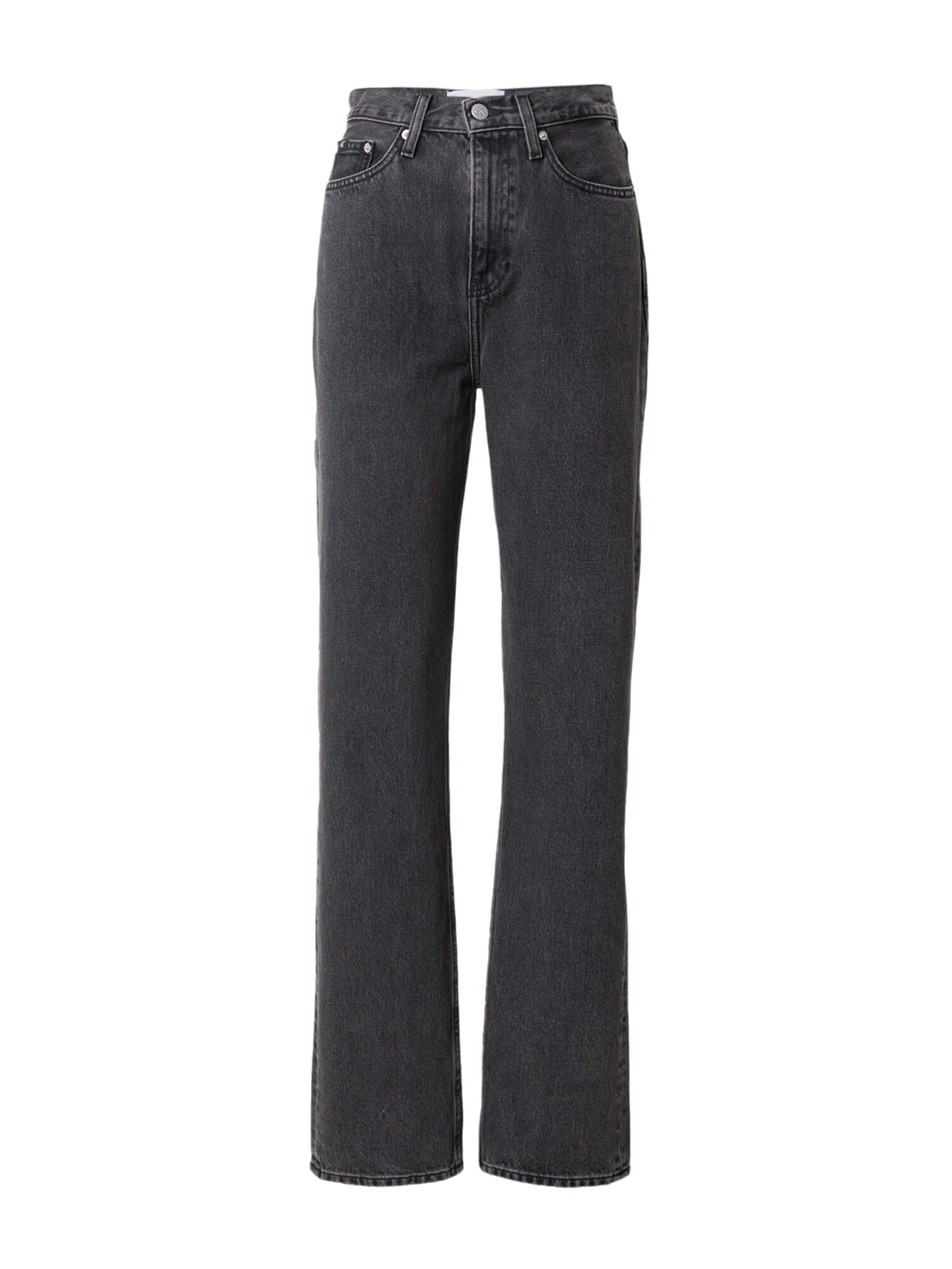 Calvin Klein Jeans Džínsy 'HIGH RISE STRAIGHT'  čierny denim