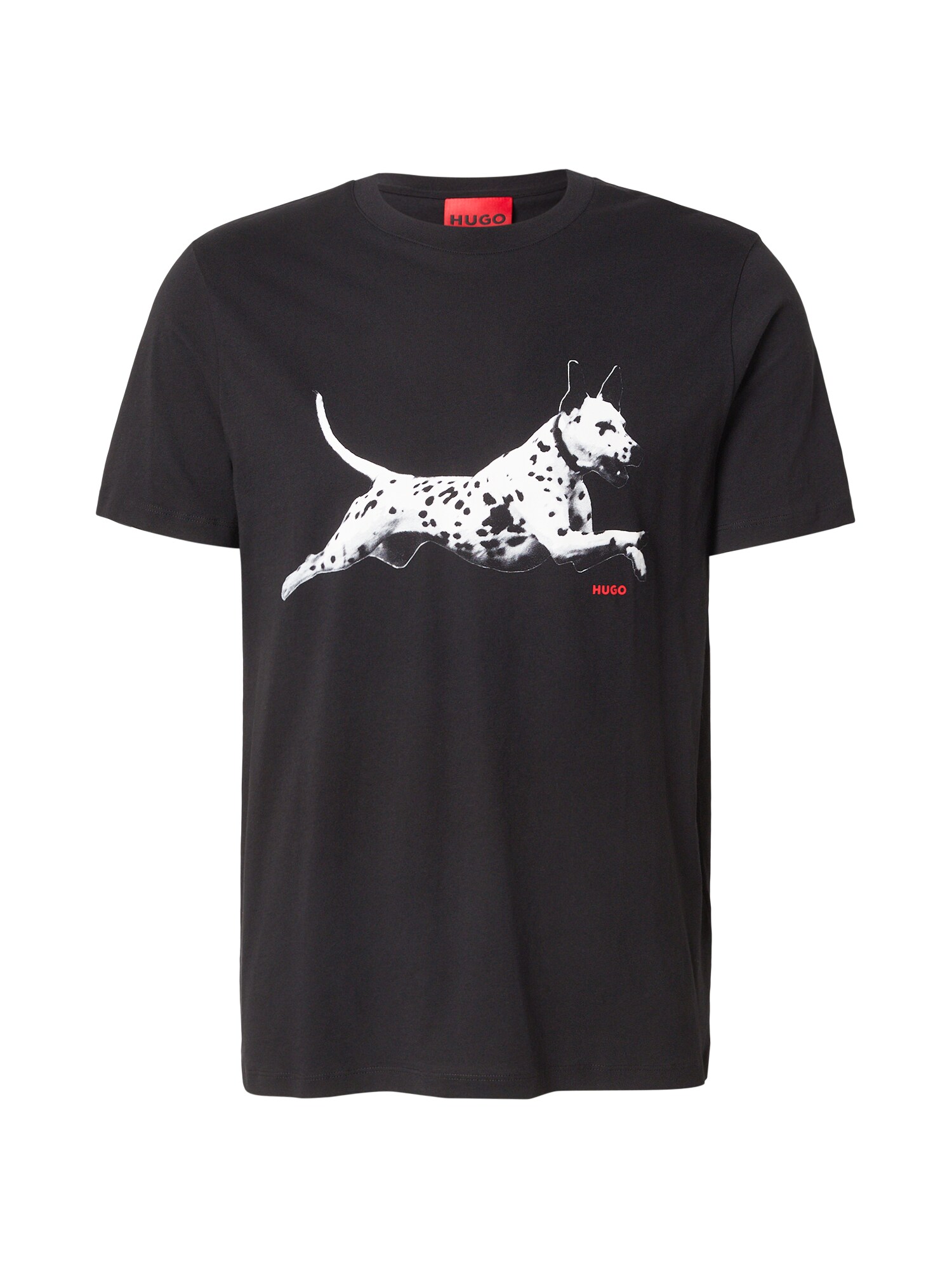 HUGO Tricou 'Dirunn'  negru / alb