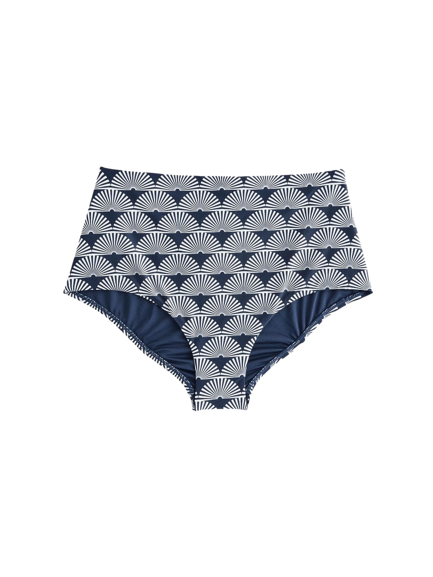 Next Slip costum de baie  bleumarin / alb