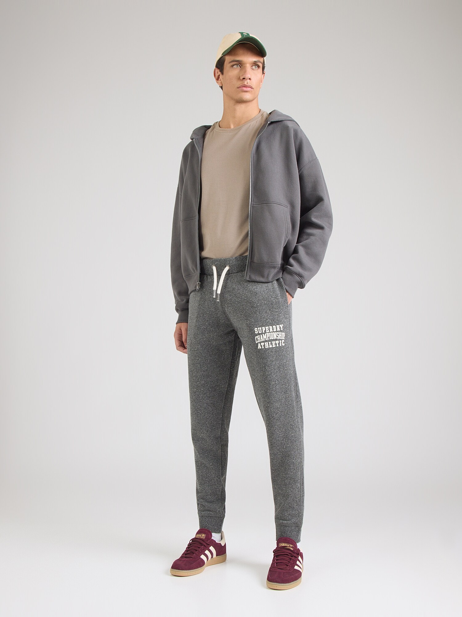 Superdry & Co Nohavice antracitová / biela (obrázok 4)
