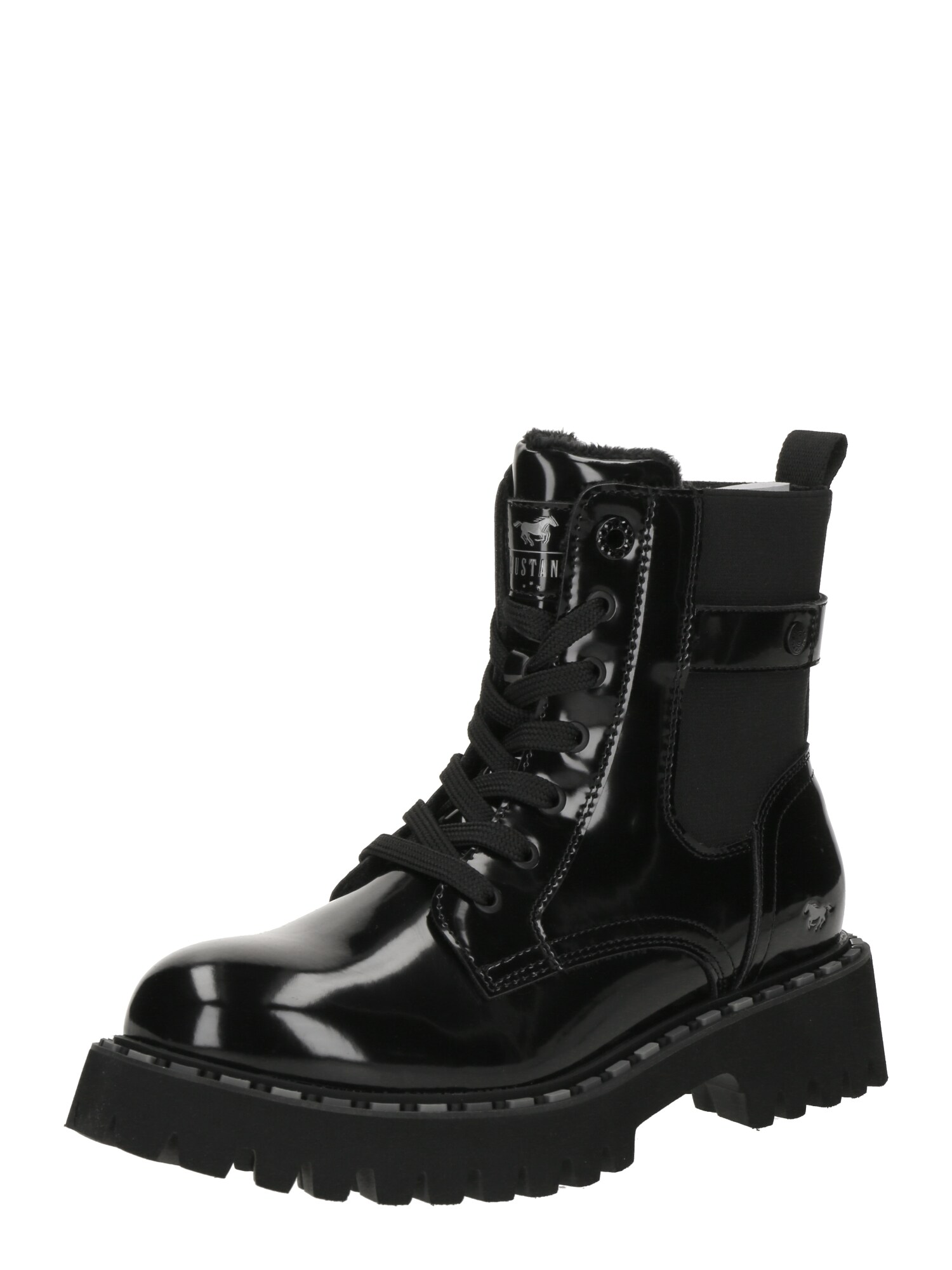 MUSTANG Ghete cu șireturi  negru