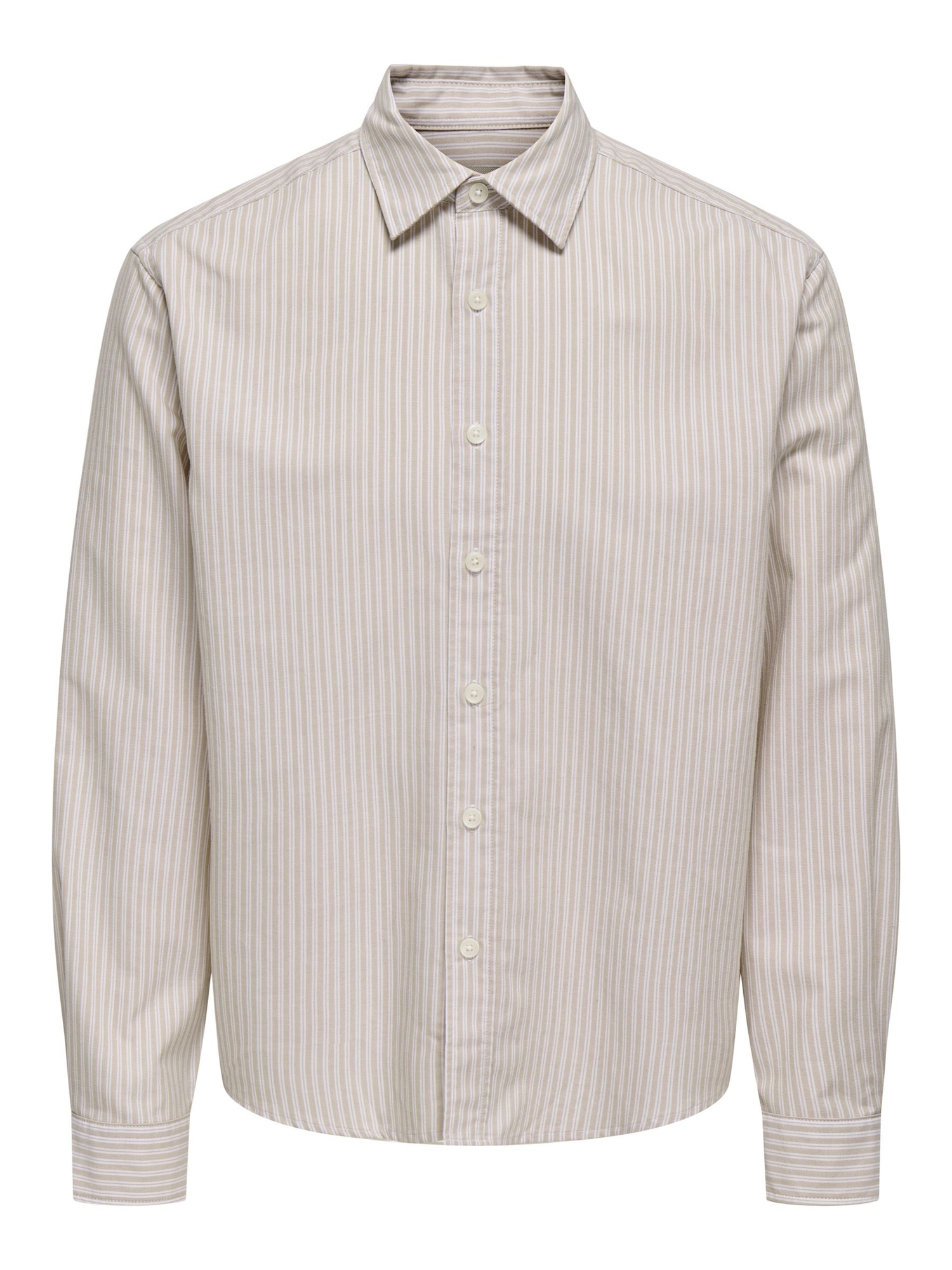 Only & Sons Zakelijk Overhemd 'ONSGiorgio' Beige / Offwhite