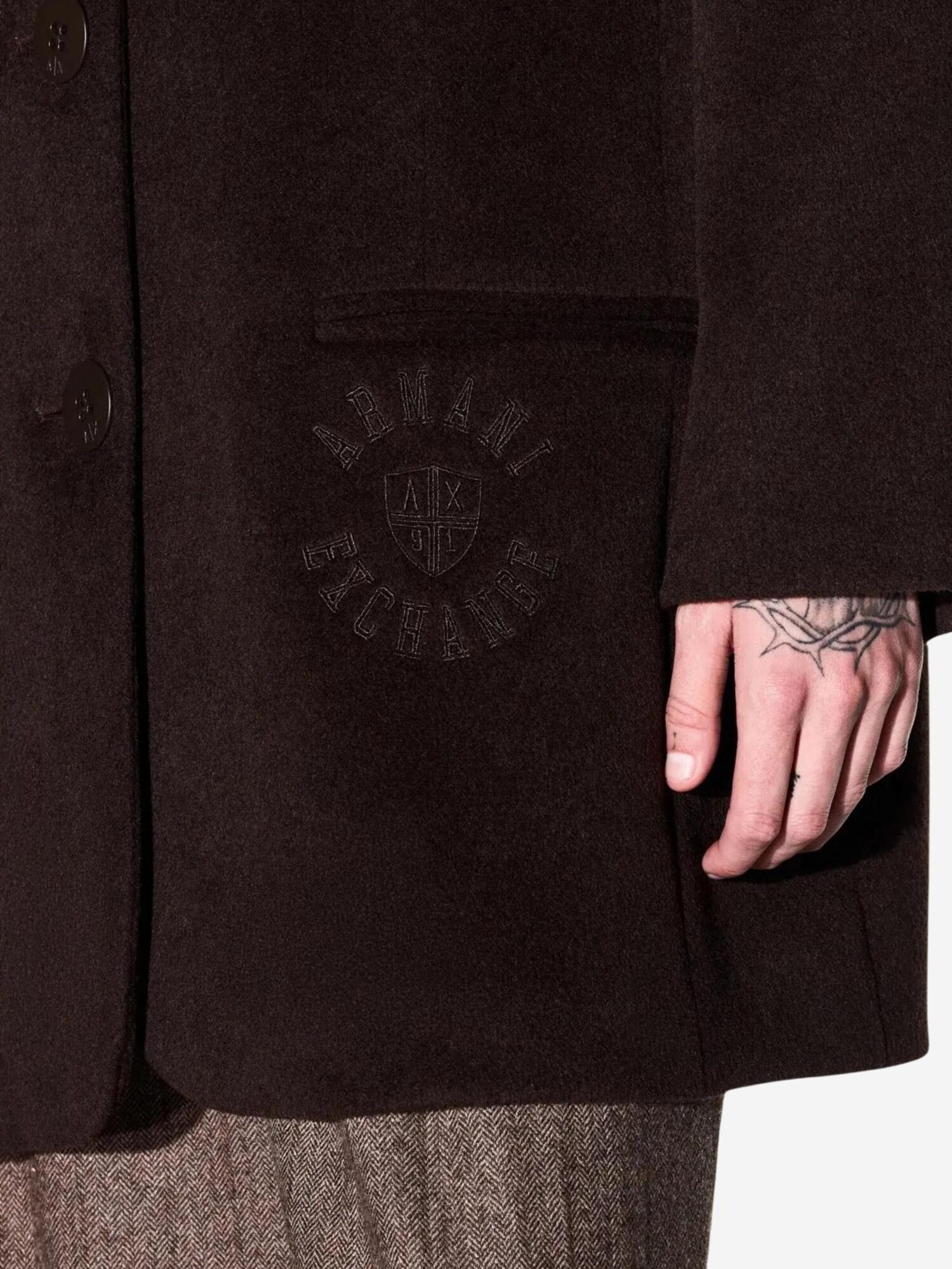 ARMANI EXCHANGE Abrigo de entretiempo 'XW003139 AF26076' marrón oscuro – imagen 3