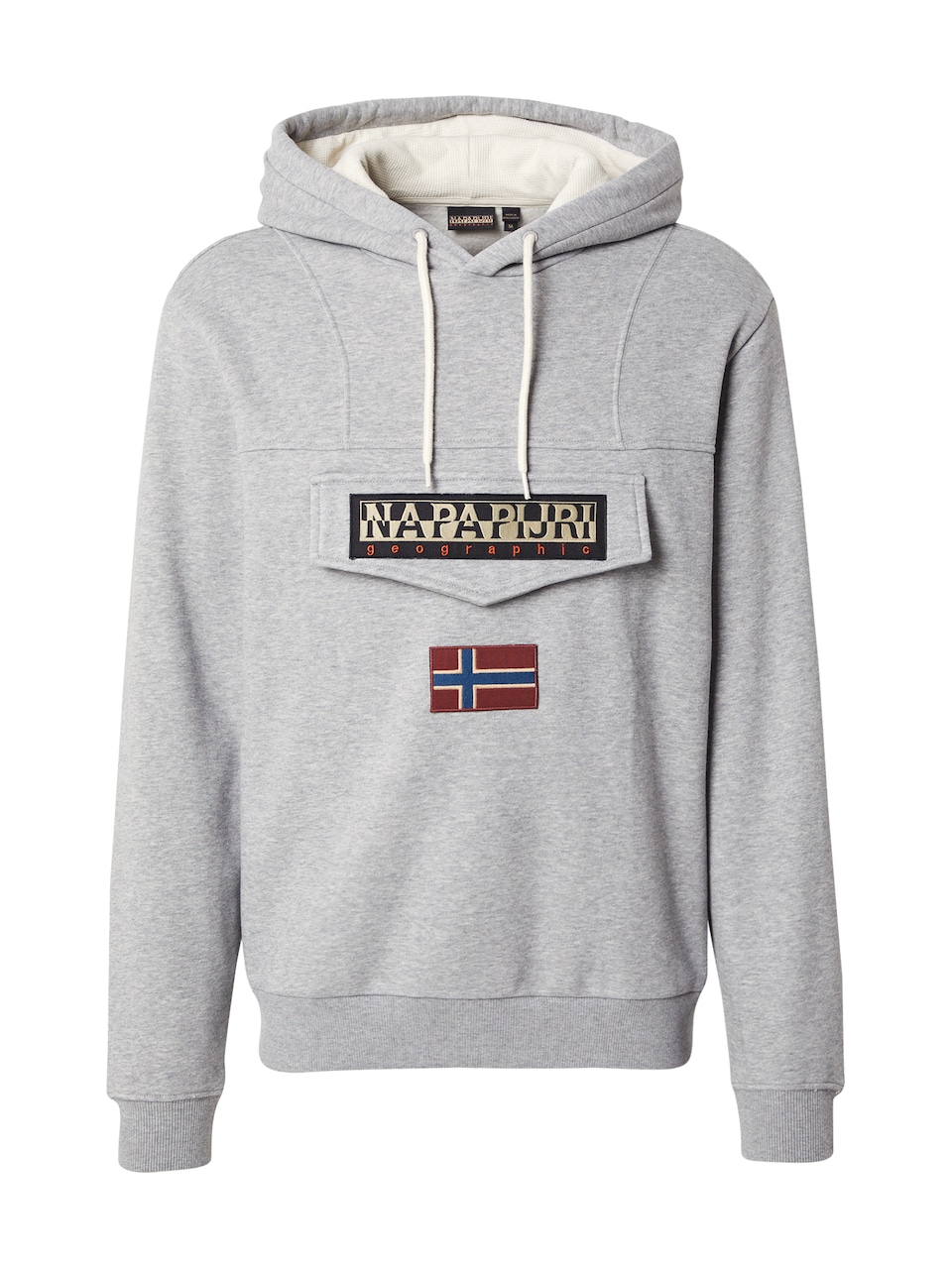 Sweatshirt 'Burgee Wint 4' gråmelerad / orange / röd