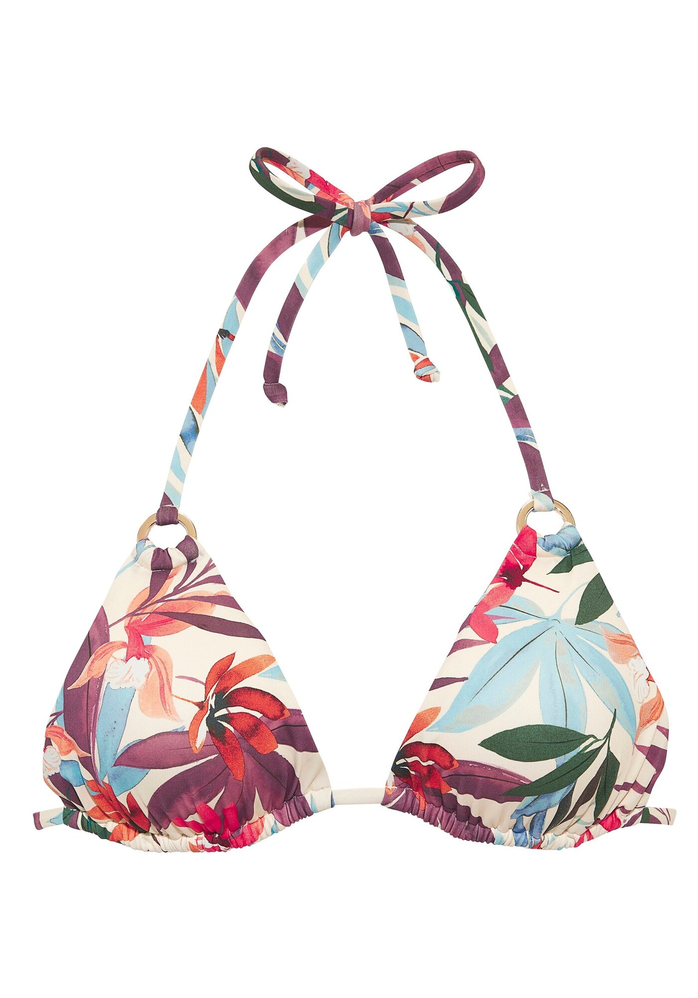 LASCANA Bikini felső  krém / kék / zöld / lila / őszibarack akciós termékkép 1