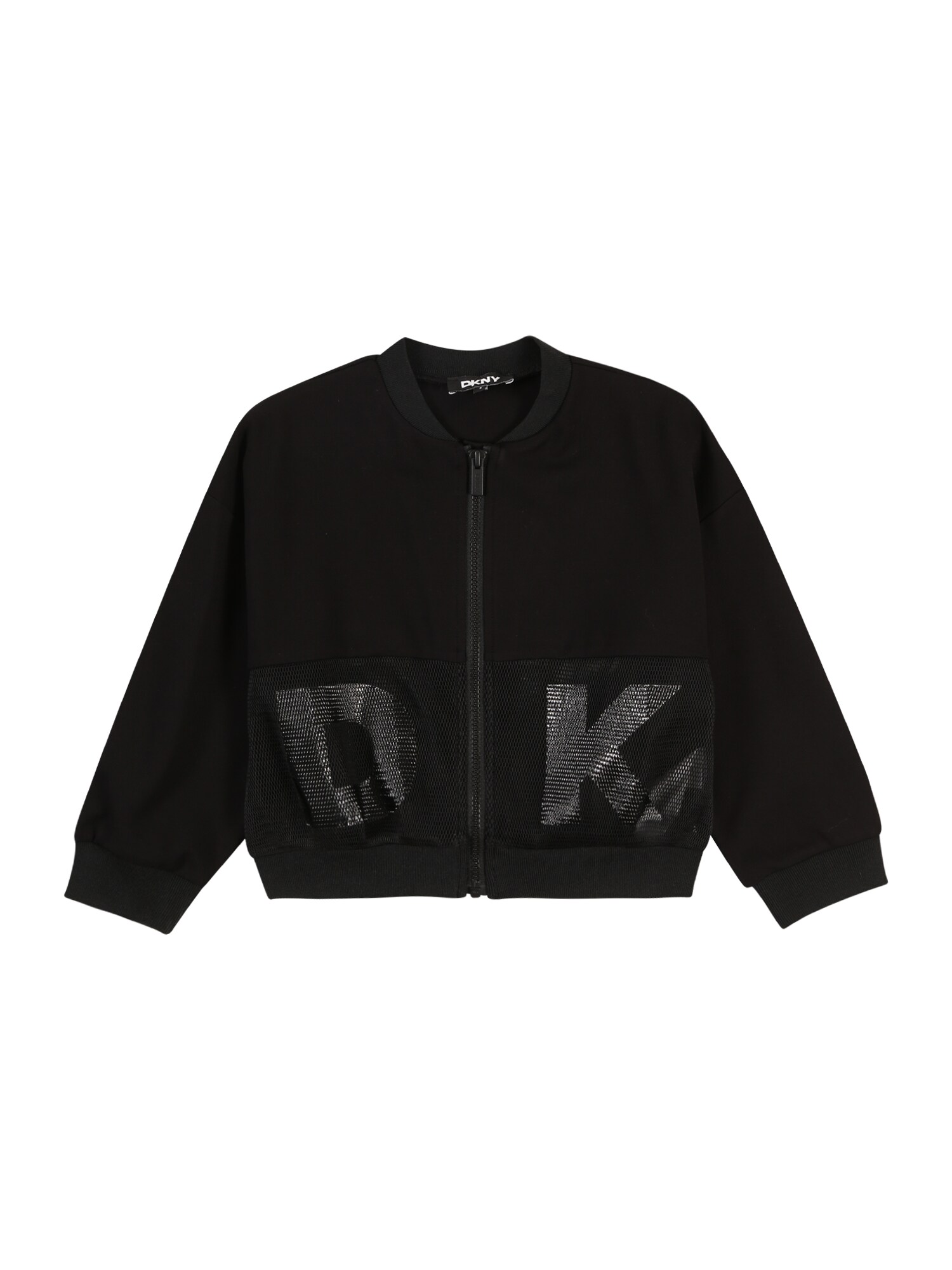 DKNY Kardigán  čierna / strieborná