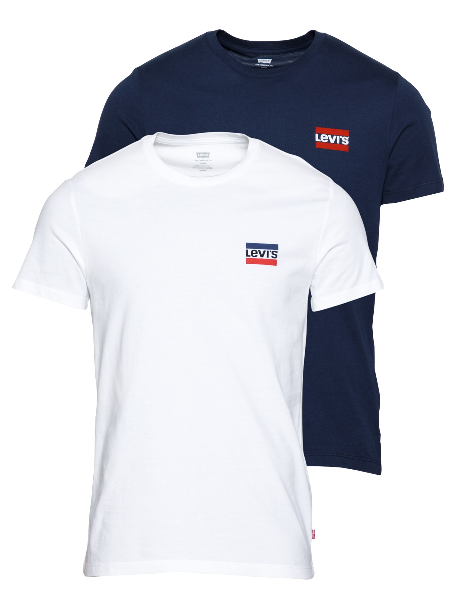 LEVI'S ® Póló '2 Pack Crewneck Graphic'  tengerészkék / piros / fehér
