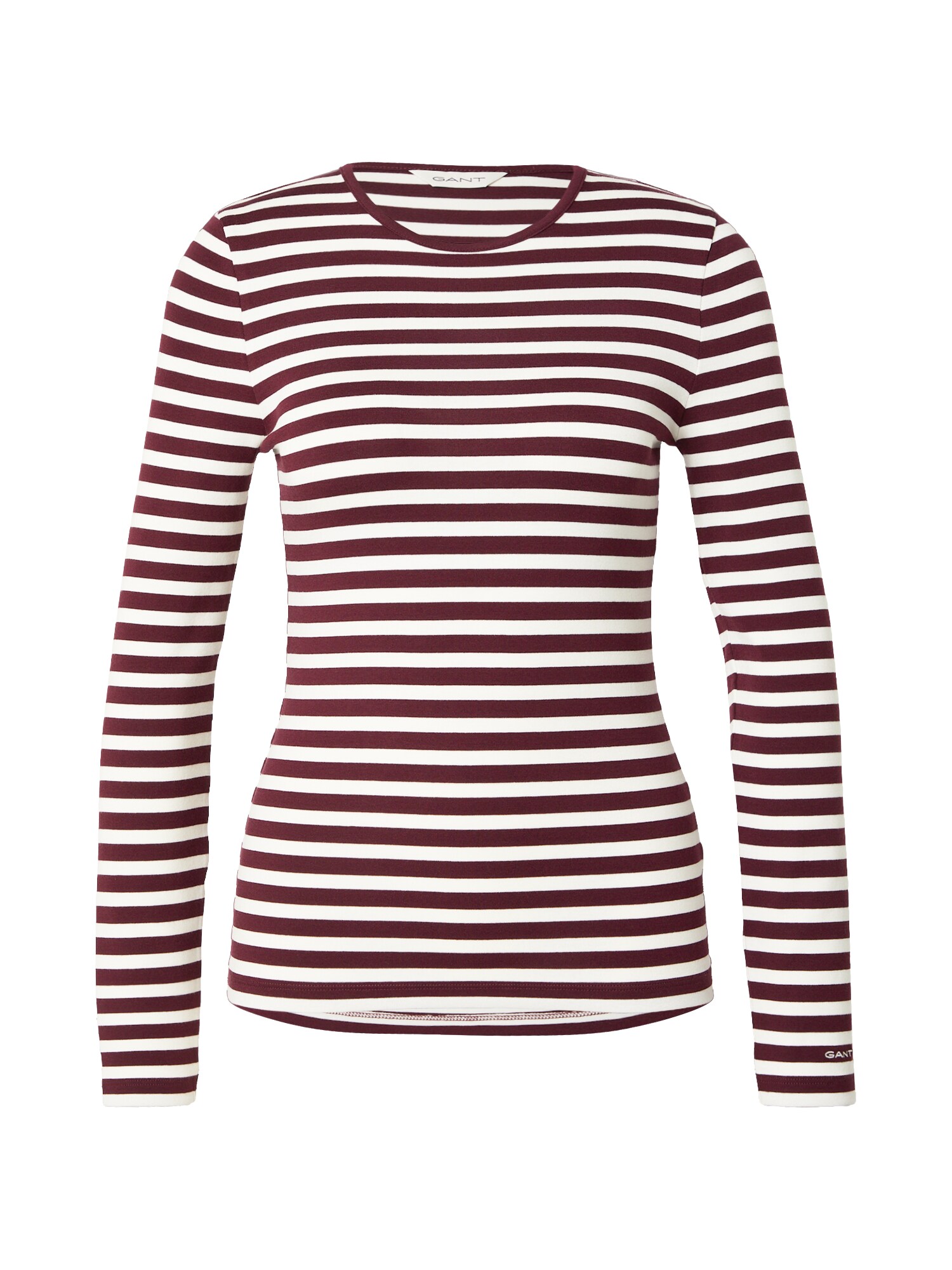 GANT Tricou roșu vin / alb