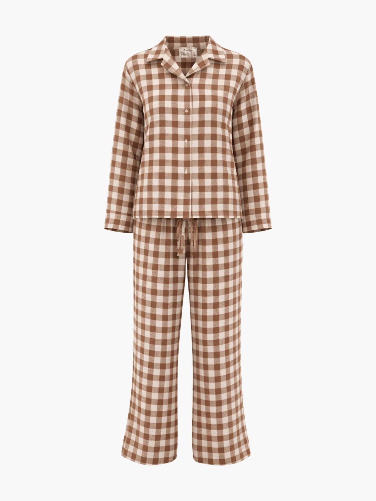 AmourLinen Pijama 'Snooze'  marrón oscuro