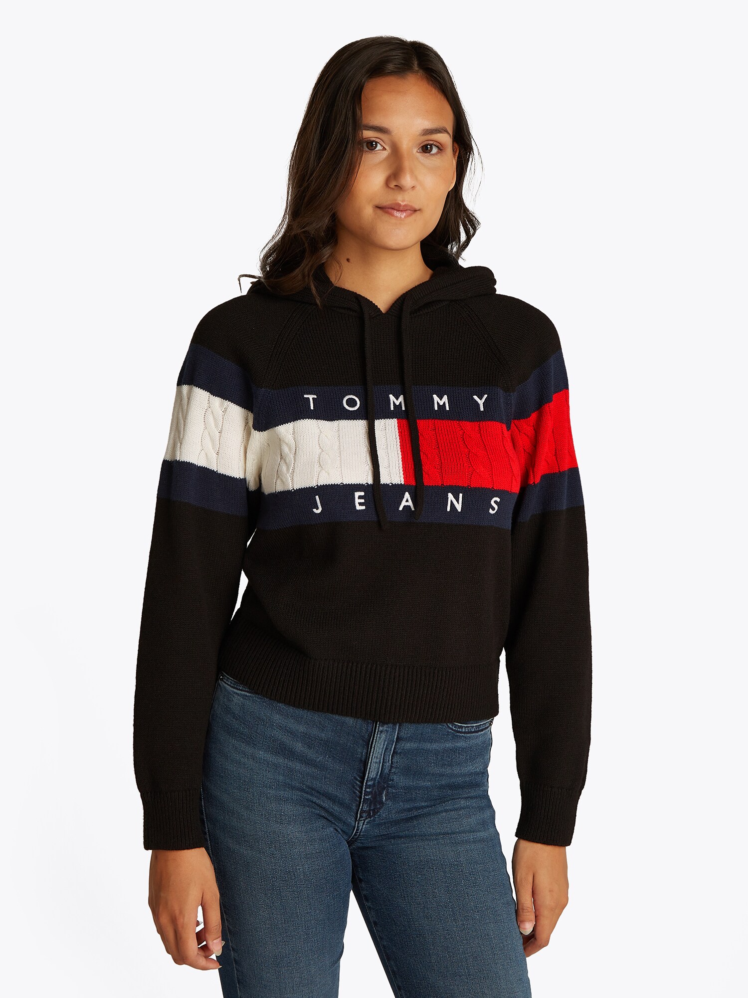 Tommy Jeans Pulóver  tengerészkék / piros / fekete / fehér termék 2. képe