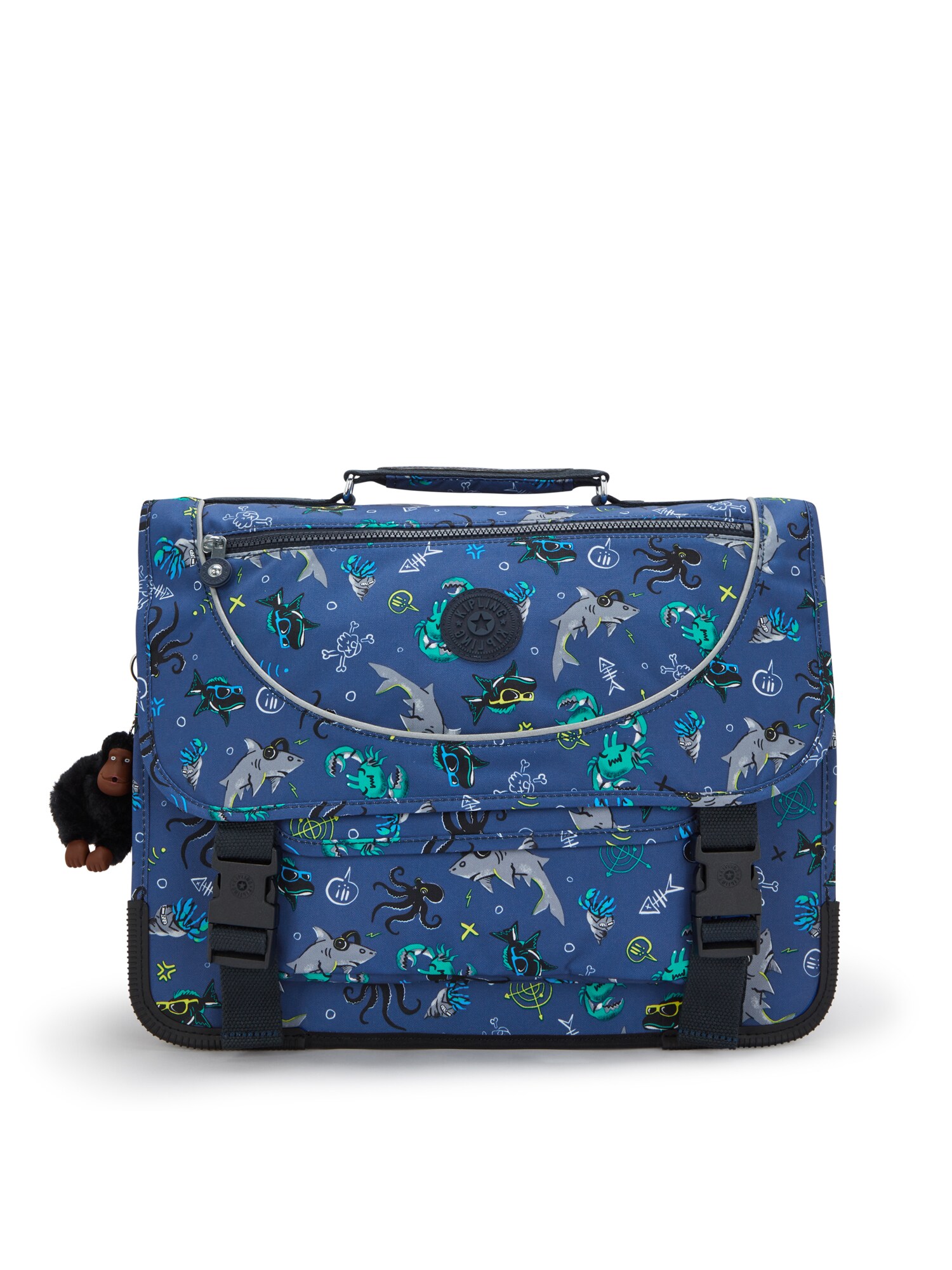 KIPLING Batoh 'Preppy'  tyrkysová / tmavomodrá / sivá / čierna