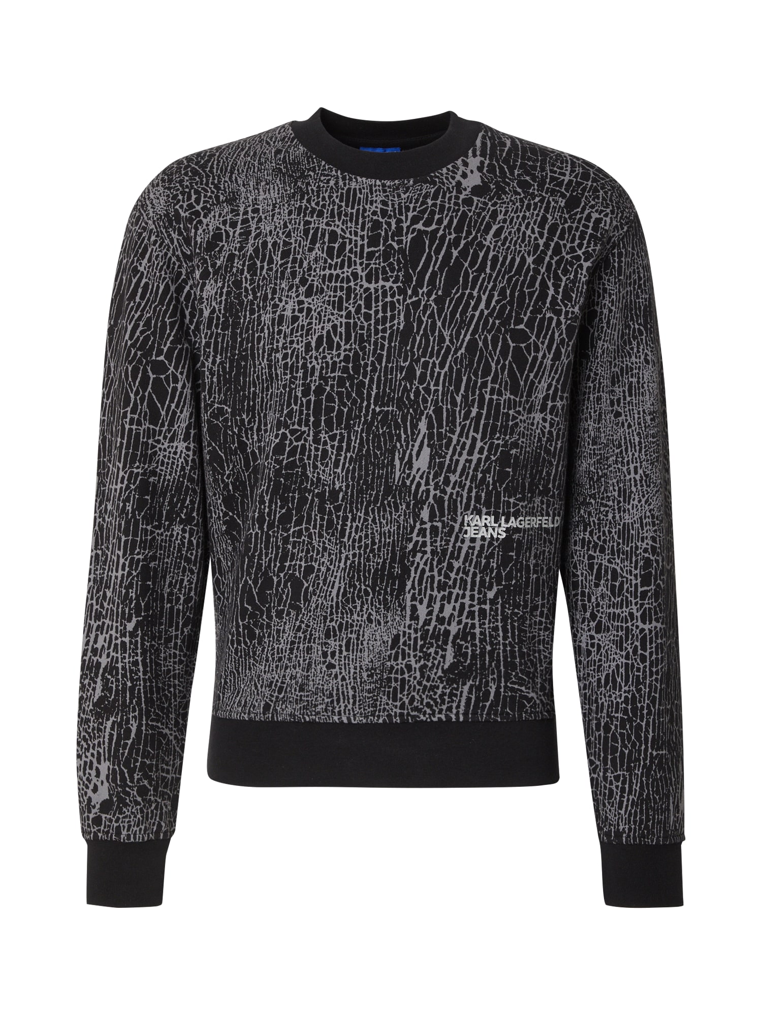 KARL LAGERFELD JEANS Bluză de molton  gri / negru