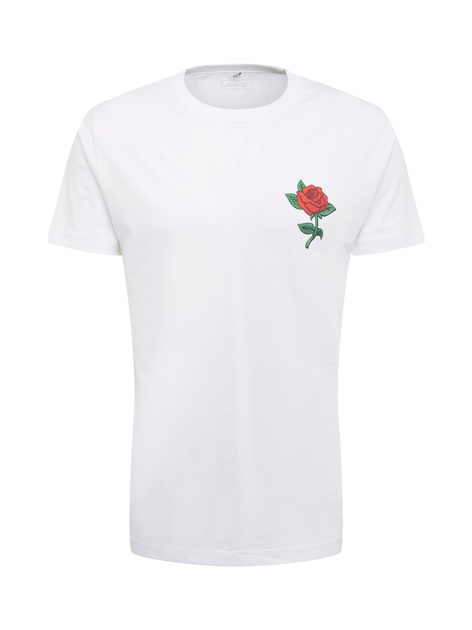T-shirt 'Rose' smaragd / ljusröd