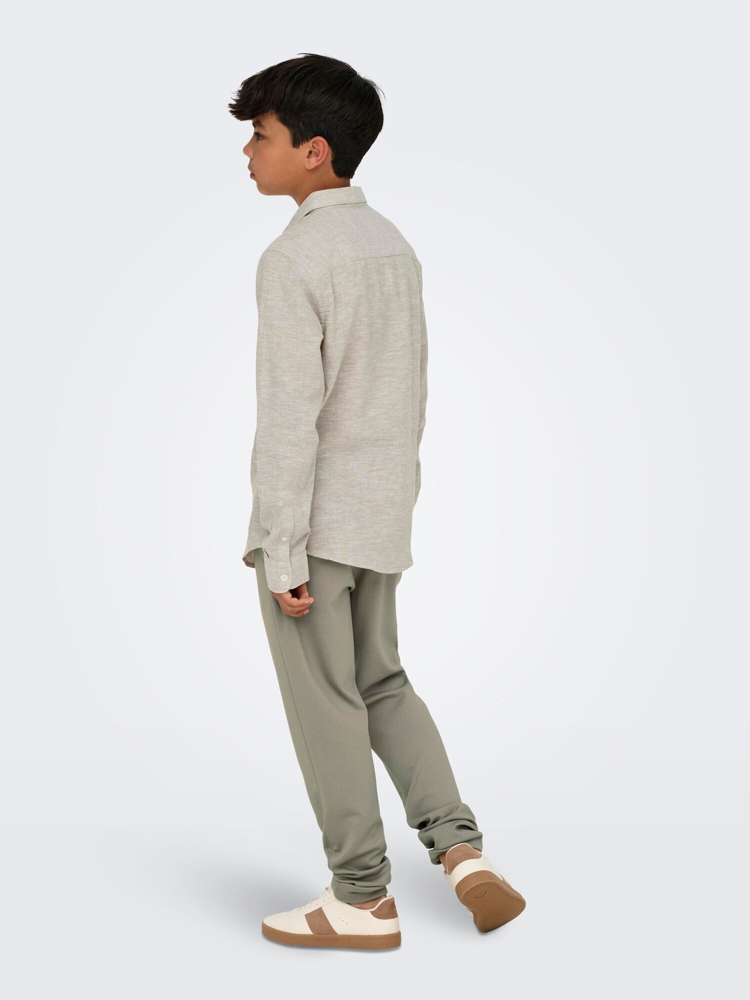 Only & Sons Junior Košeľa 'OSJCaiden' tmavobéžová (obrázok 4)
