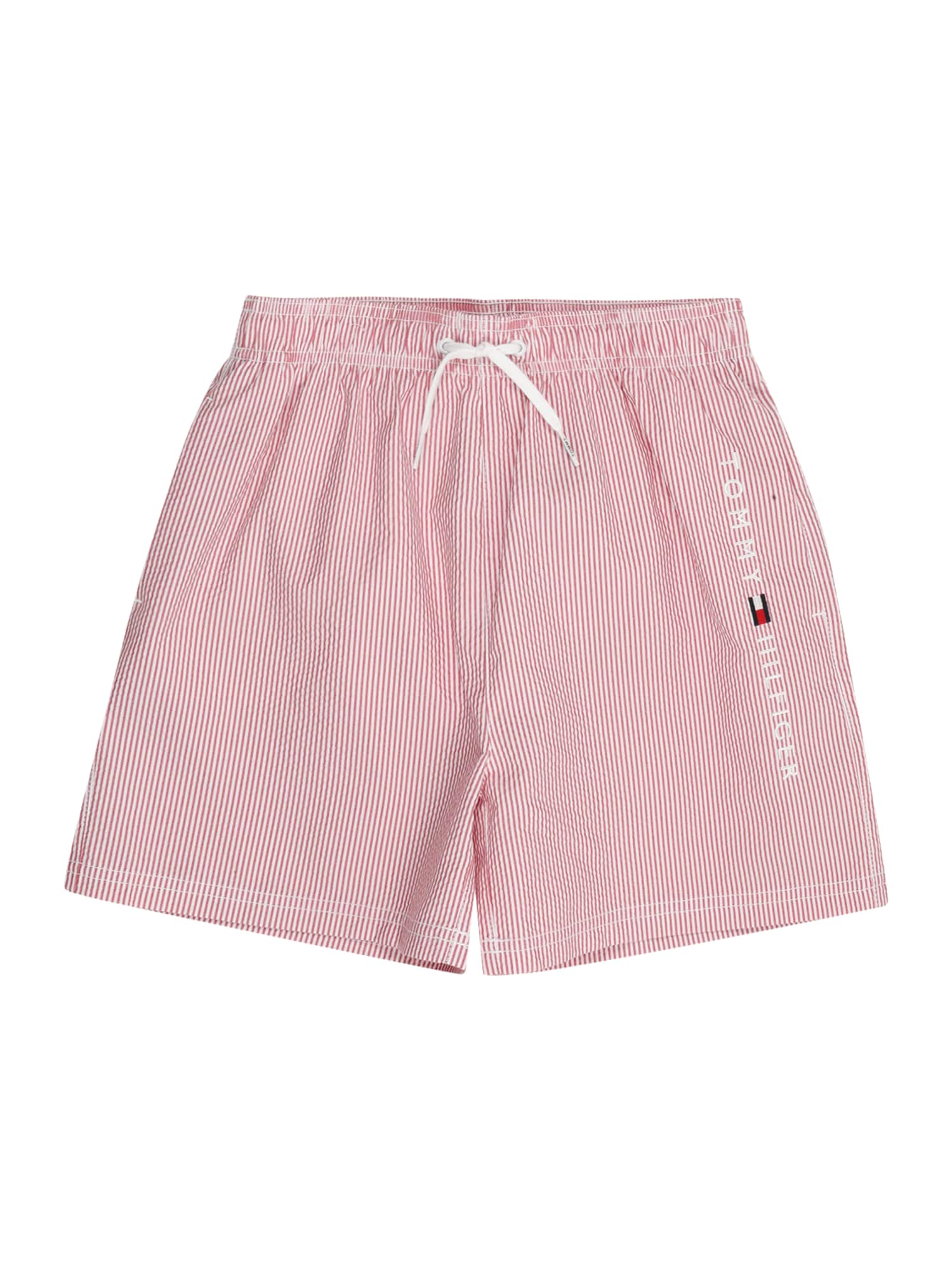 TOMMY HILFIGER Rövid fürdőnadrágok 'Ithaca'  sötét-rózsaszín / fehér akciós termékkép 1