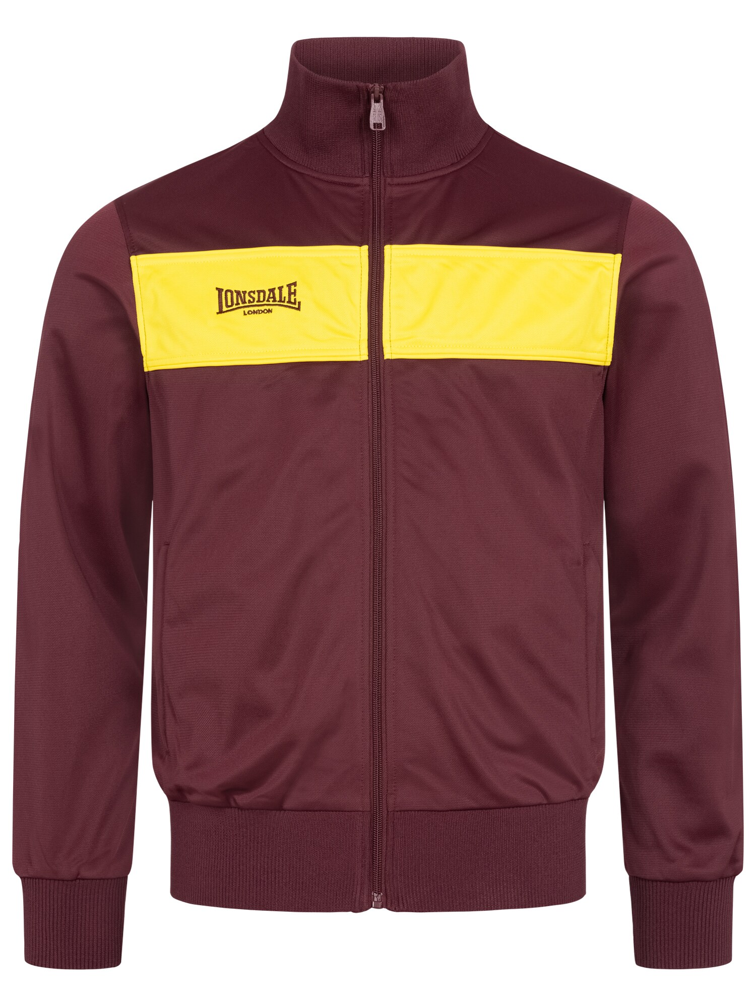 LONSDALE Hanorac Alnwick  galben / roșu burgundy