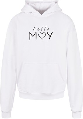 Merchcode Sweatshirt ‘Spring – Hello May’ Zwart / Wit