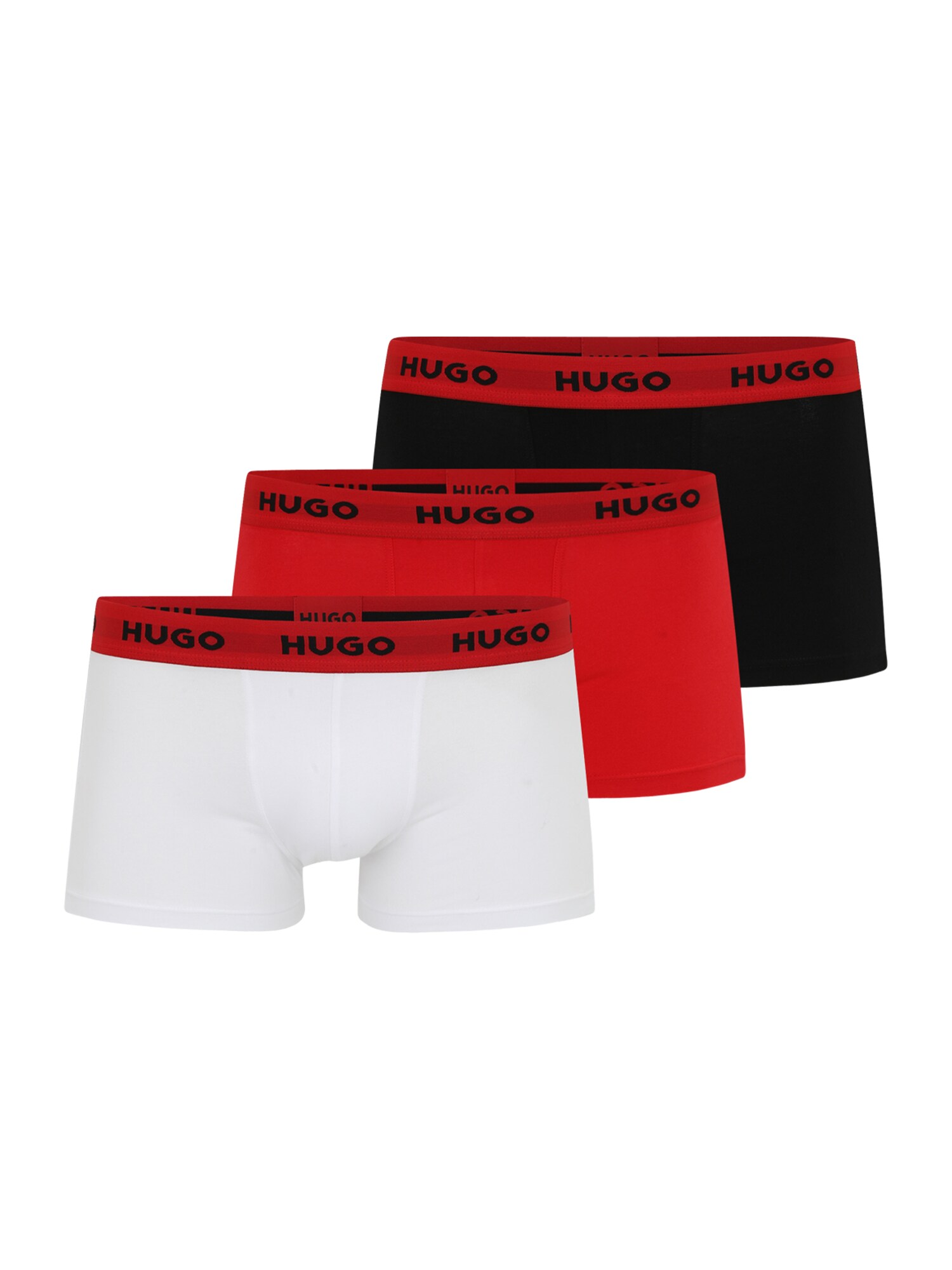 HUGO Boxerky  béžová / červená / čierna