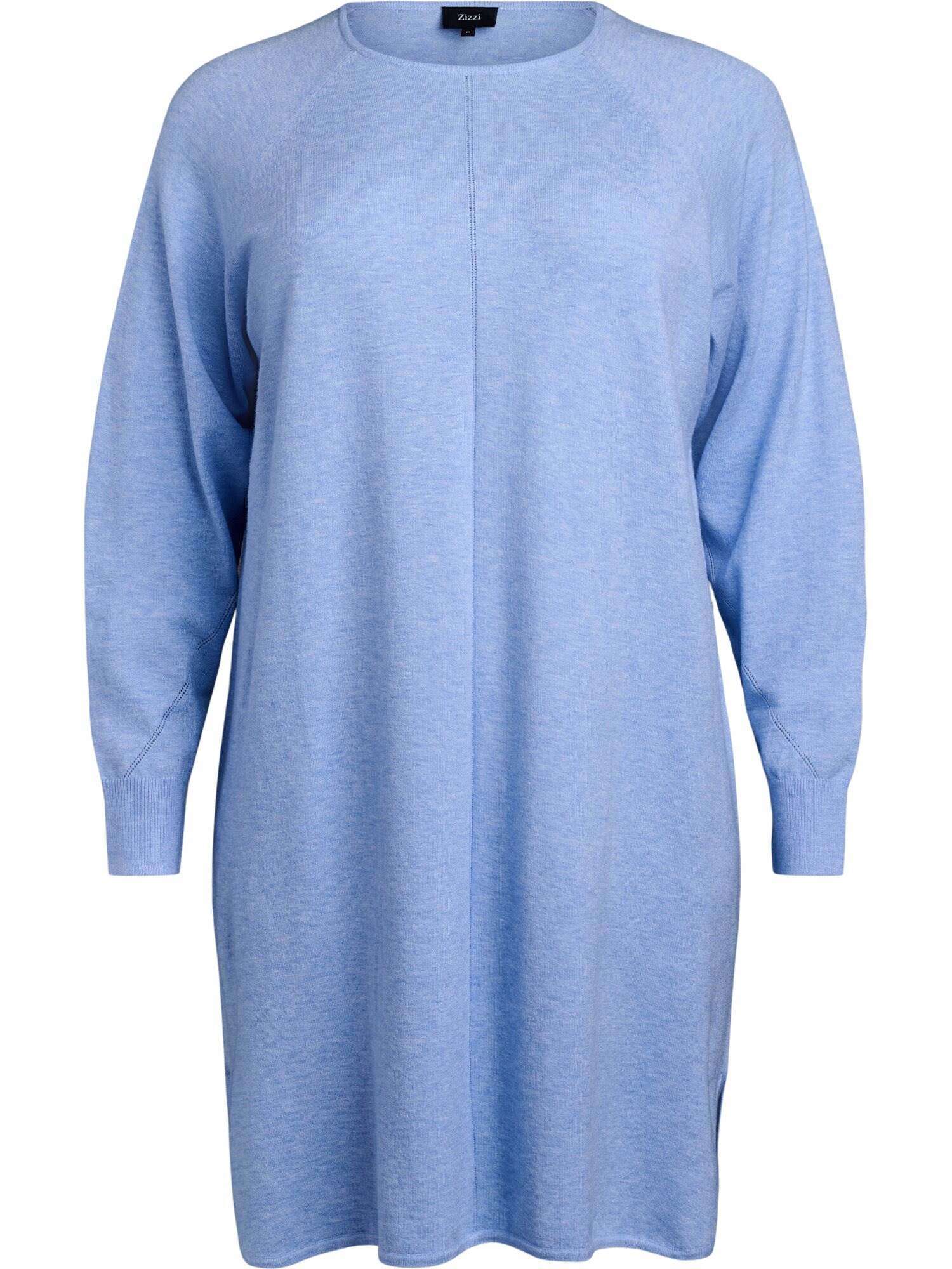 Zizzi Rochie tricotat Caella  albastru deschis