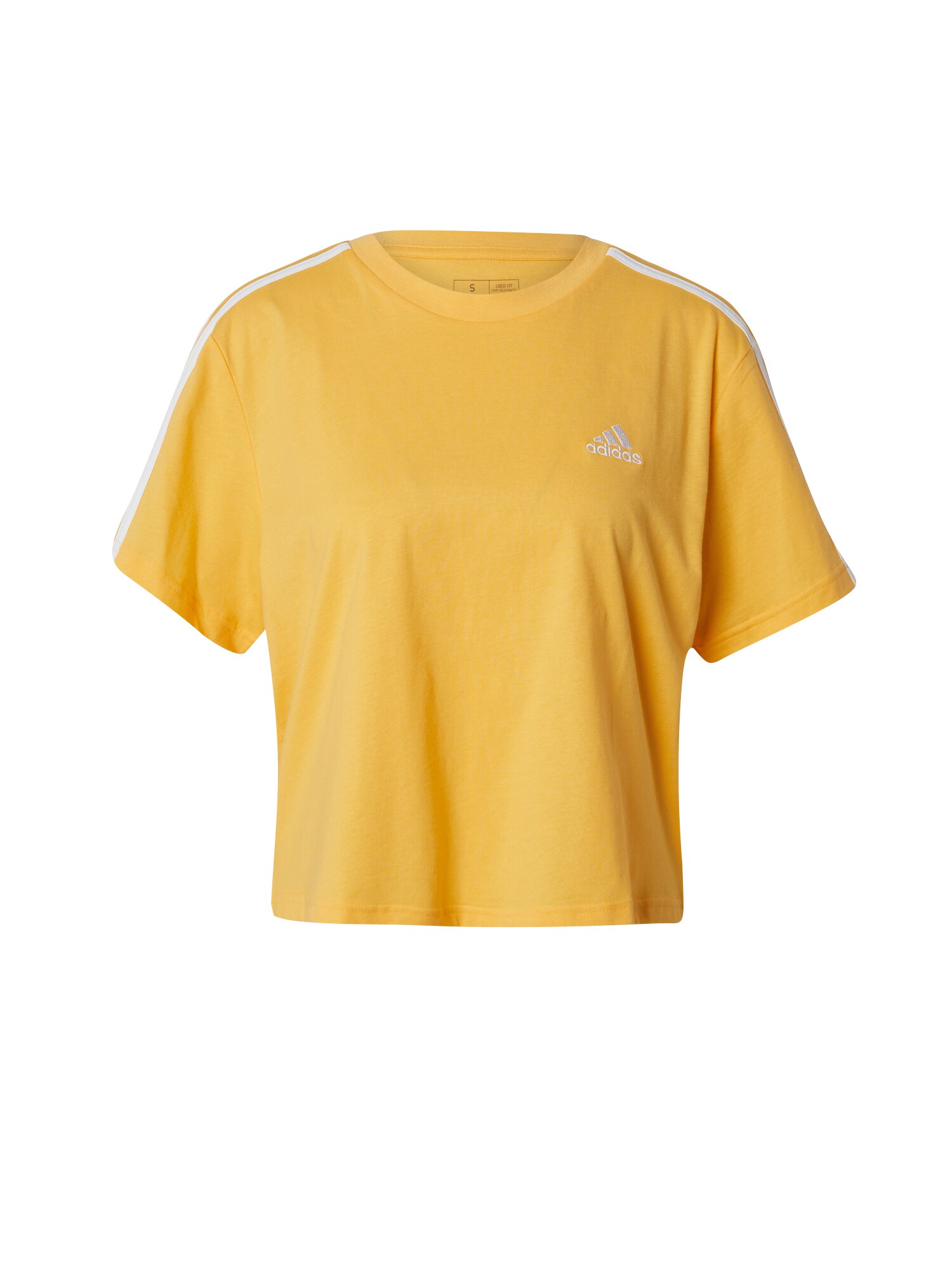 ADIDAS SPORTSWEAR Funkčné tričko 'Essentials 3- Stripes'  žltá / biela