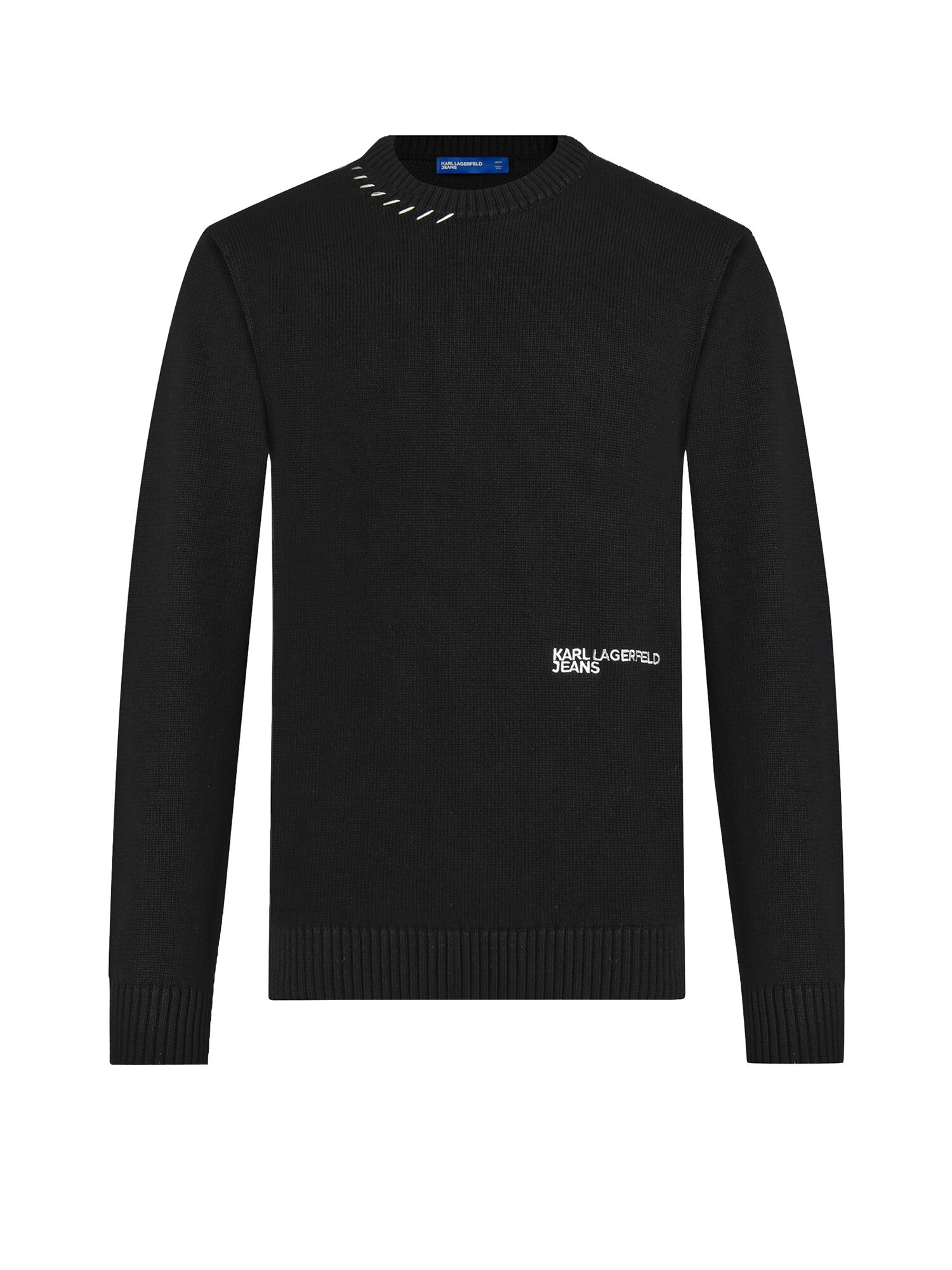 KARL LAGERFELD JEANS Sveter  čierna / biela