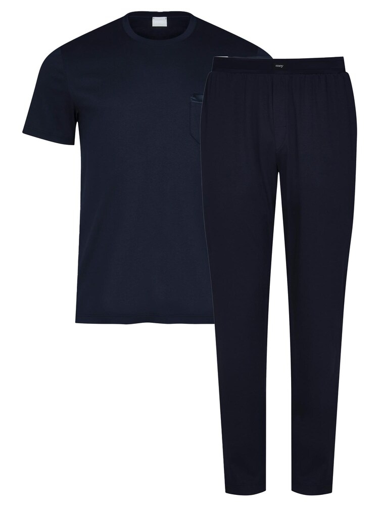 Mey Pyjama kurz 'Aarhus' Herren Größe L dunkelblau