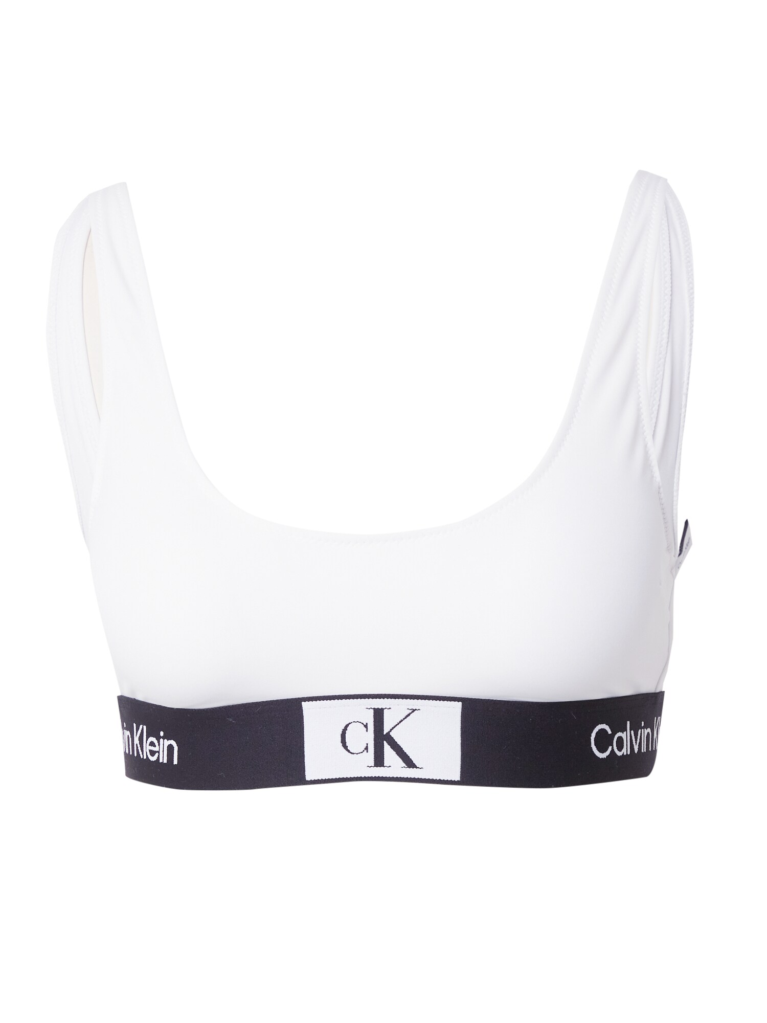Calvin Klein Swimwear Горнище на бански  черно / бяло