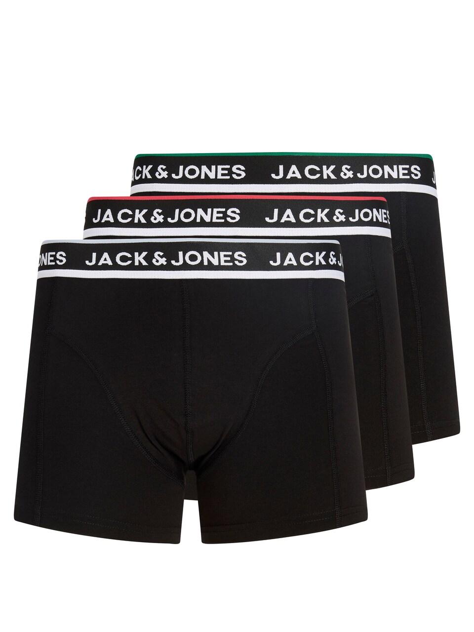 Boxershorts 'JACSWAY' gräsgrön / grenadine / svart