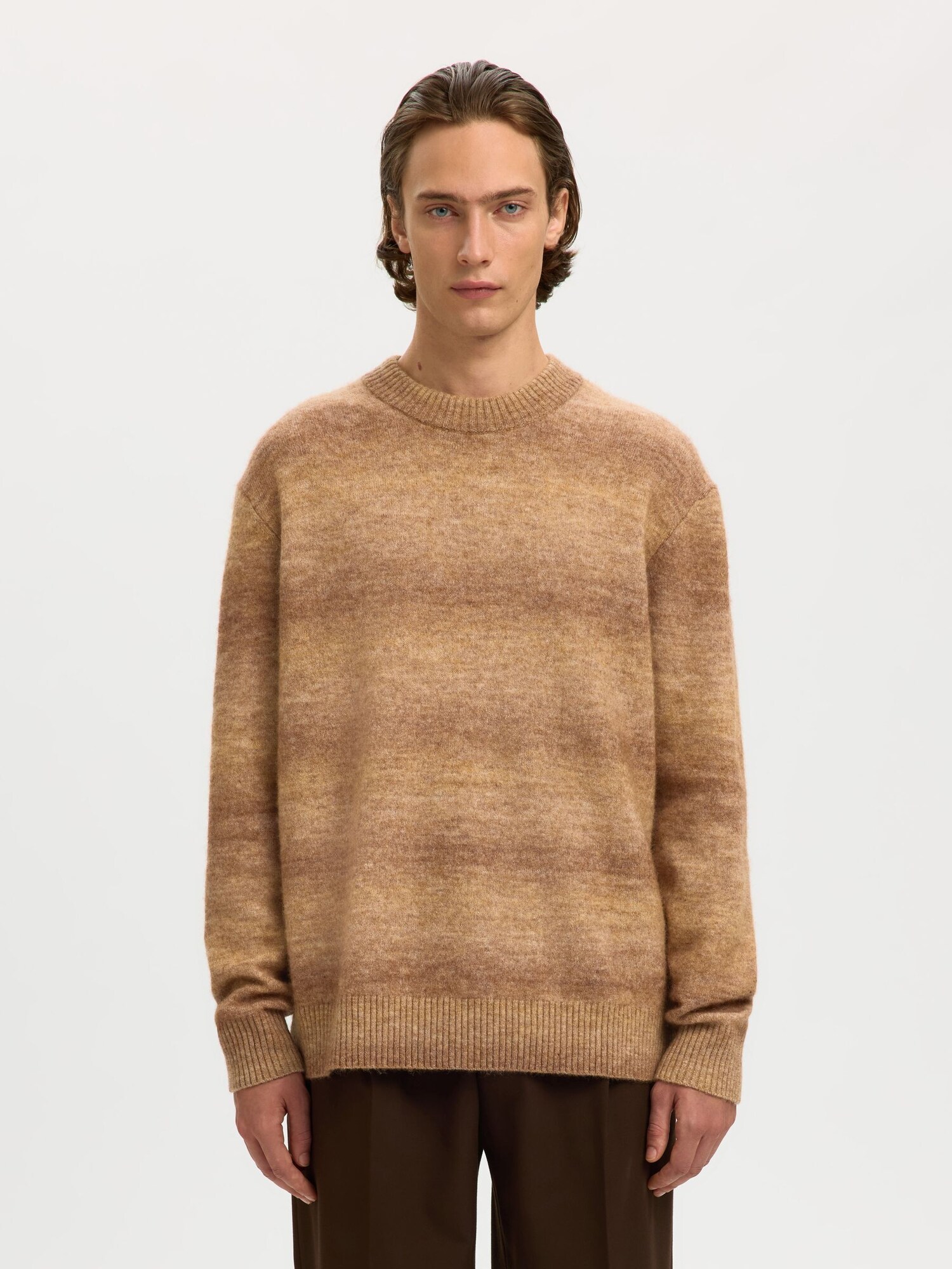 SELECTED Jersey  marrón / salmón