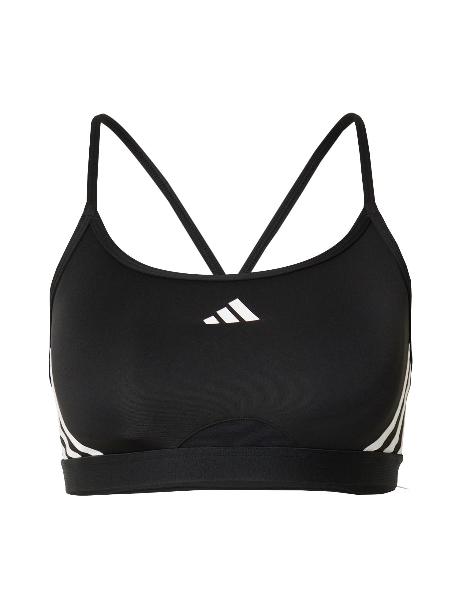 ADIDAS PERFORMANCE Sutien sport Aeroreact  negru / alb