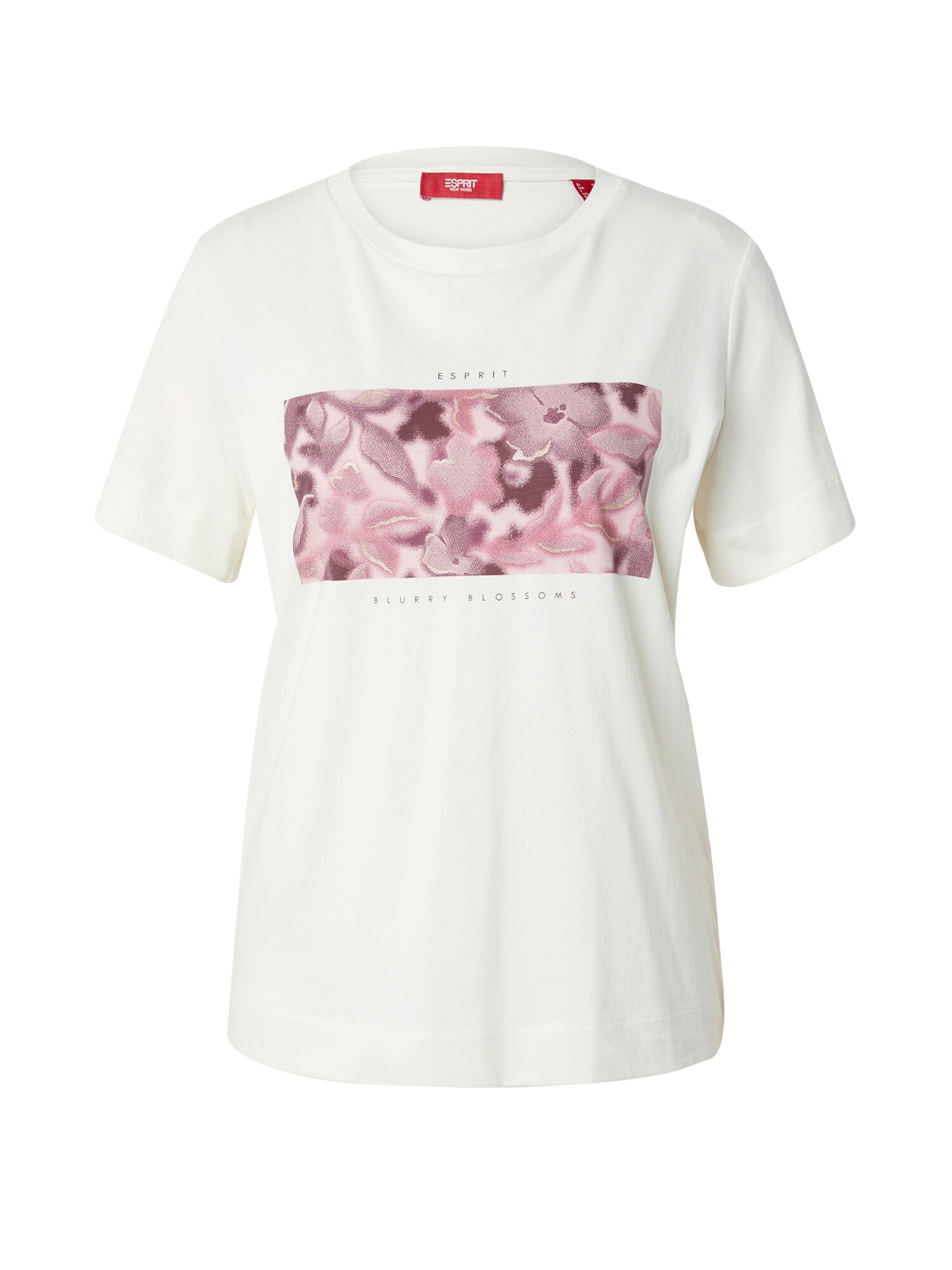 ESPRIT Tričko  fialová / farba lesného ovocia / rosé / šedobiela