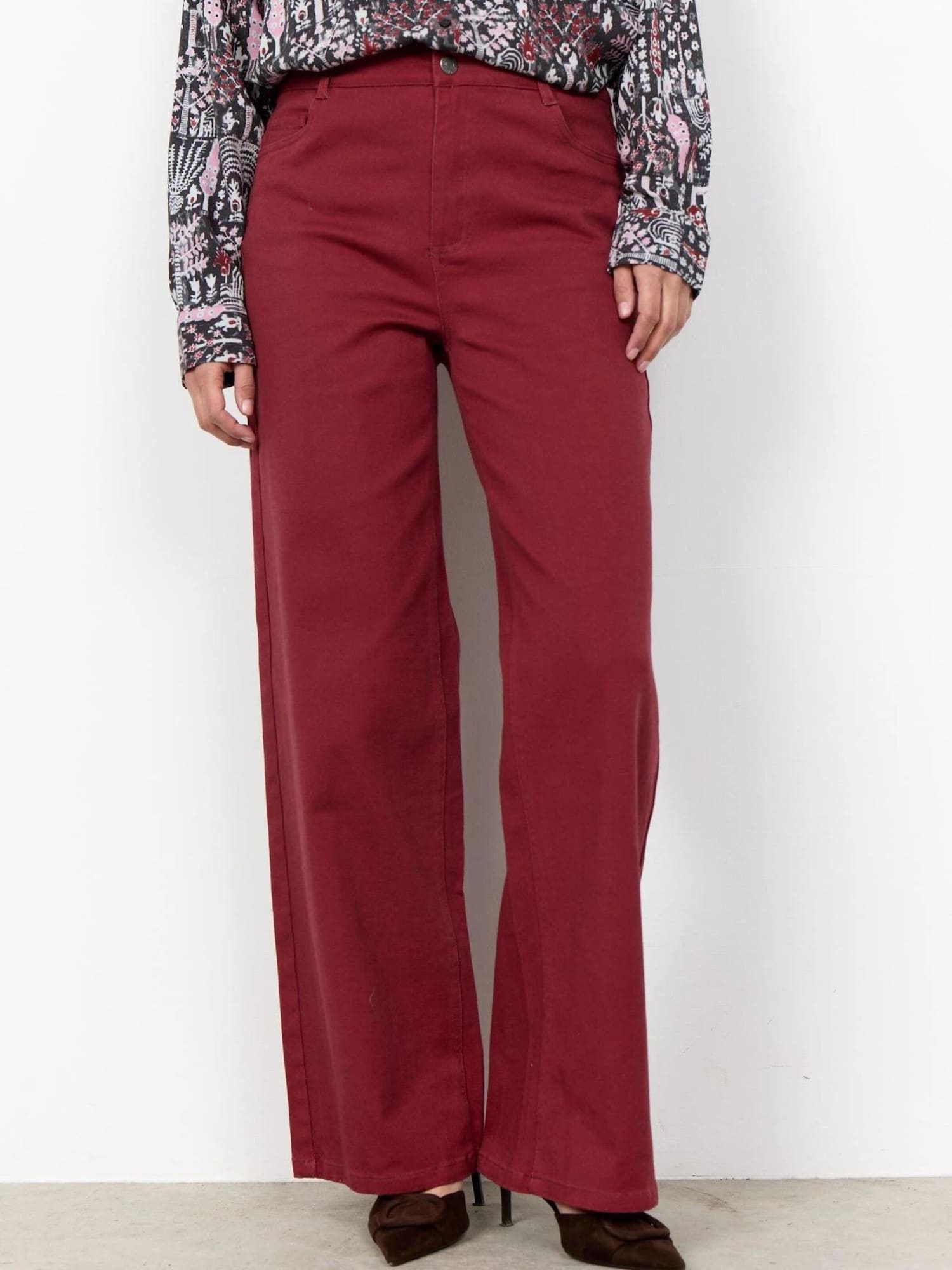 Soyaconcept Pantaloni SC-Bess 2-B Oxblood broek roșu bordeaux