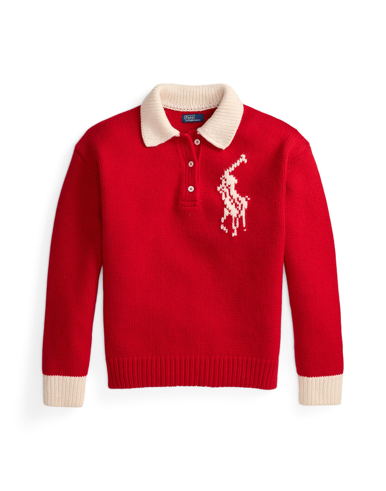 Polo Ralph Lauren Sveter  červená / biela