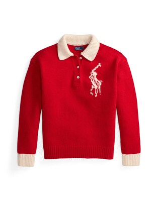 Polo Ralph Lauren Jersey  rojo / blanco