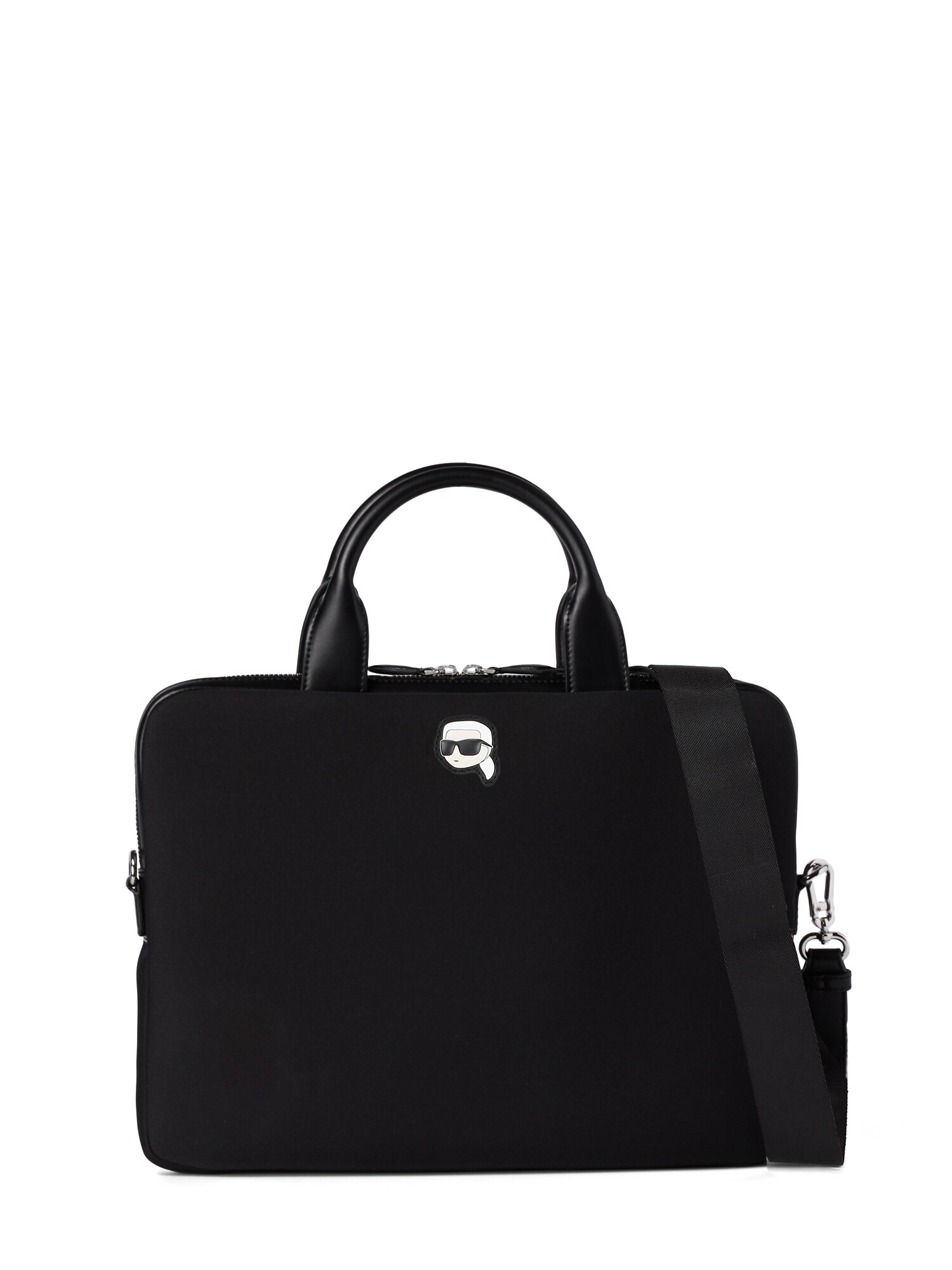 Karl Lagerfeld Geantă laptop  negru / alb