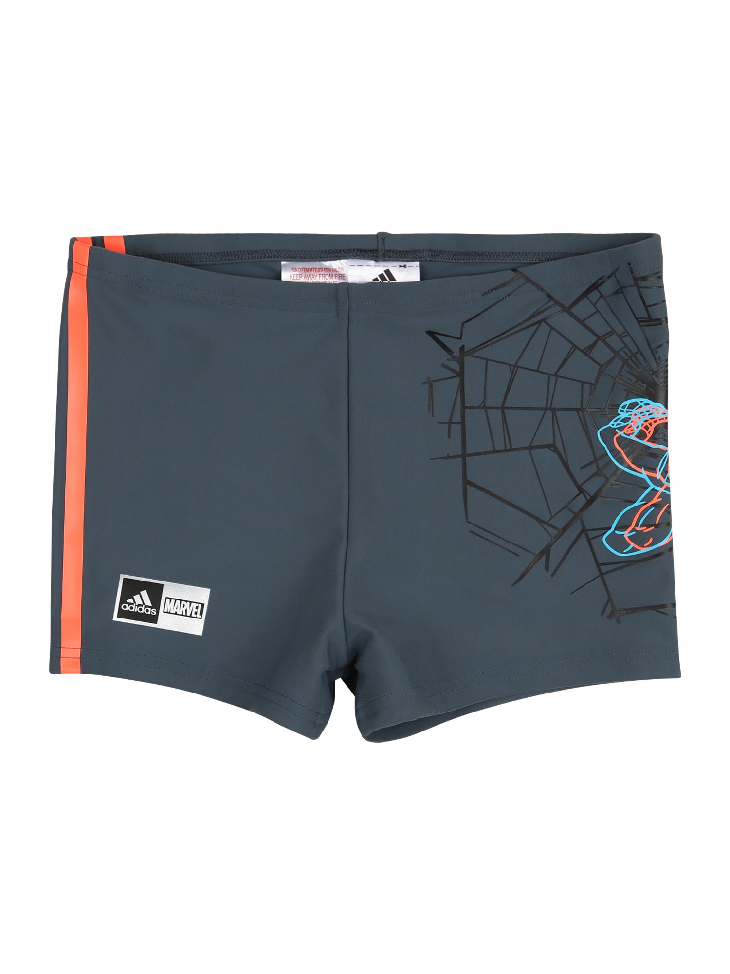 ADIDAS PERFORMANCE Sportinis maudymosi kostiumėlis 'SPIDERMAN'  tamsiai mėlyna / oranžinė / juoda / nefrito spalva