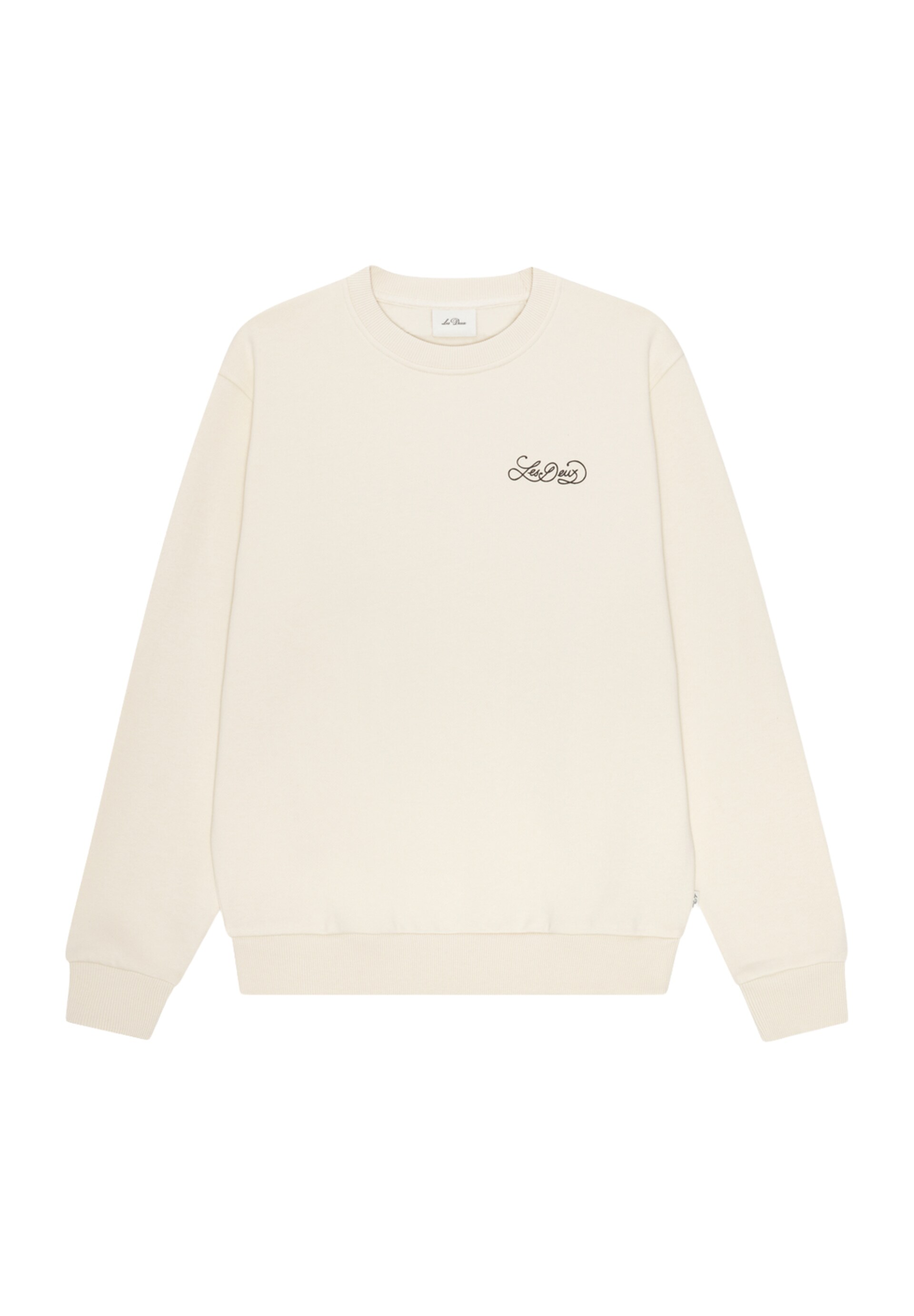 LES DEUX Sweatshirt 'Orchard' kräm / mocka / röd herr