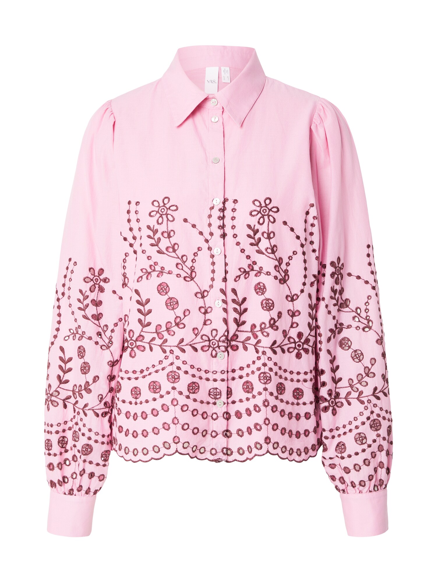 YAS Blusa 'YASLUMA'  lila / rojo oscuro