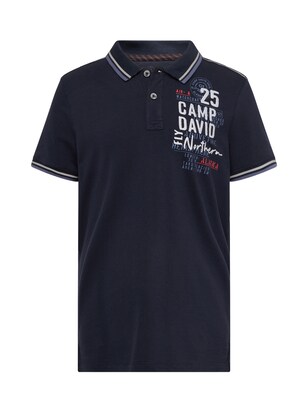 camp david Shirt ‘Alaska Ice Tour’ Navy / Duifblauw / Rood / Wit