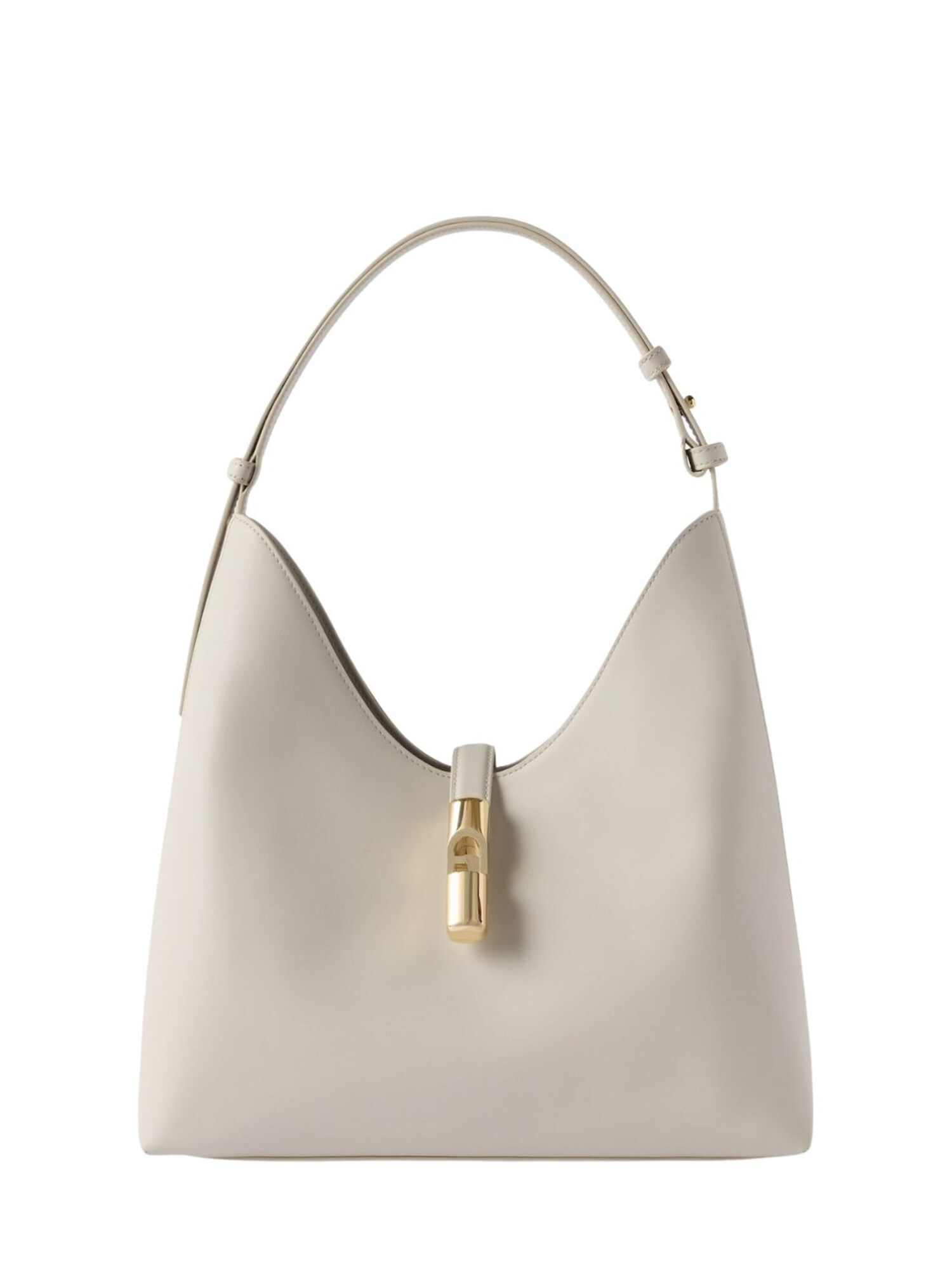 Furla Schoudertas 'Furla Sac Bandoulière M Goccia Cuir Gris/Blanc' Wit