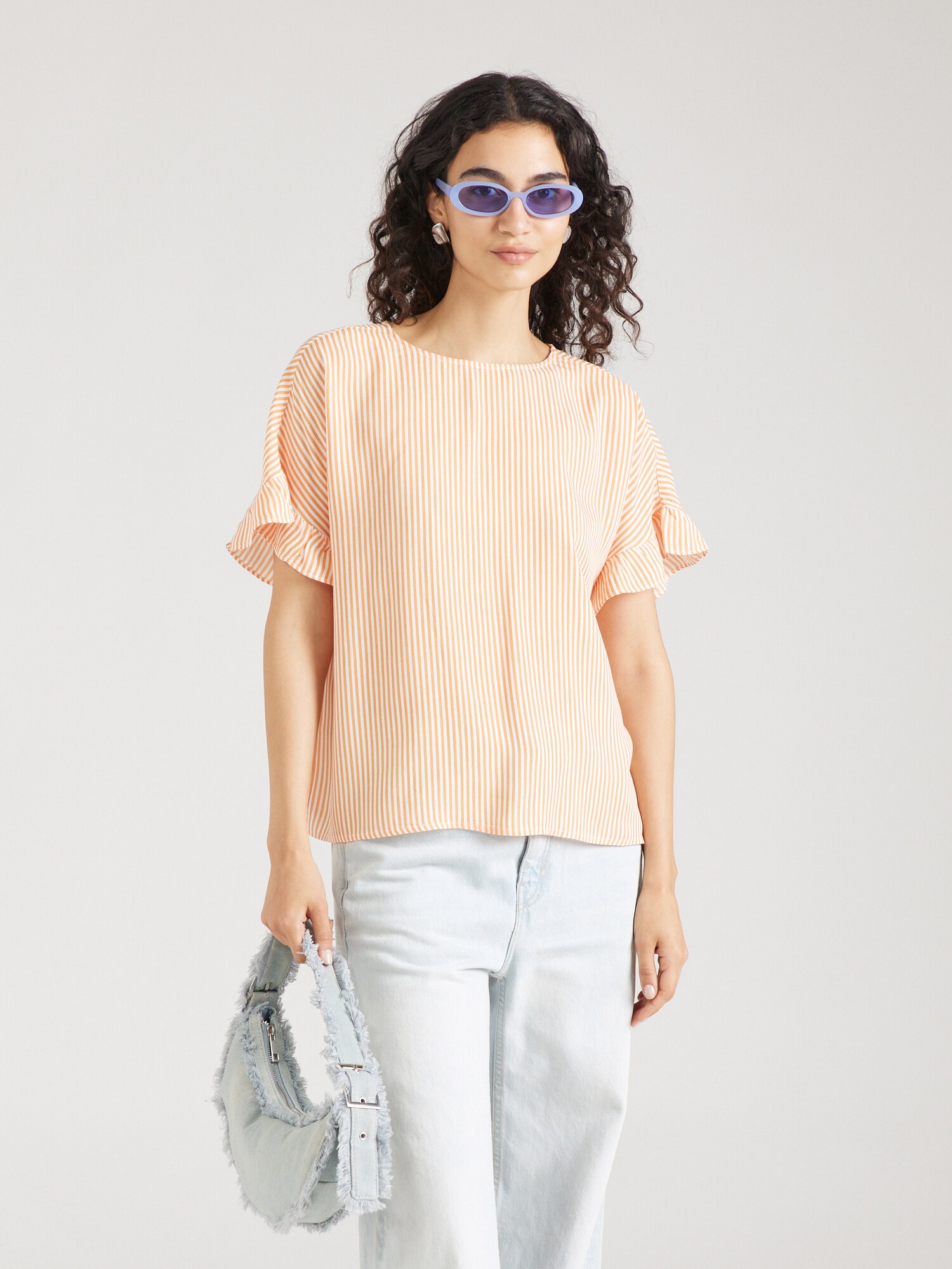 VERO MODA Blúz 'VMBUMPY'  narancs / fehér termék 2. képe