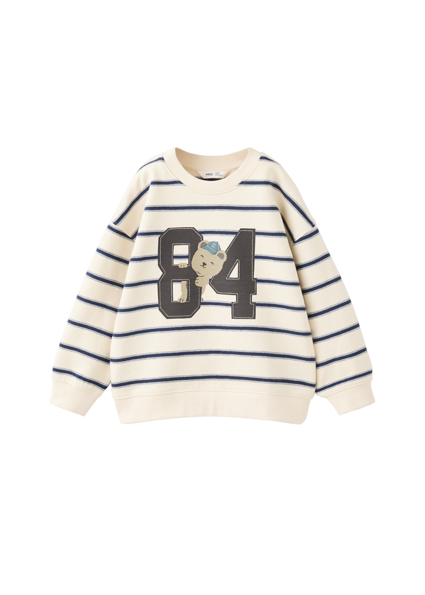 MANGO KIDS Bluză de molton SUDOSO albastru închis / gri amestecat / negru / alb murdar