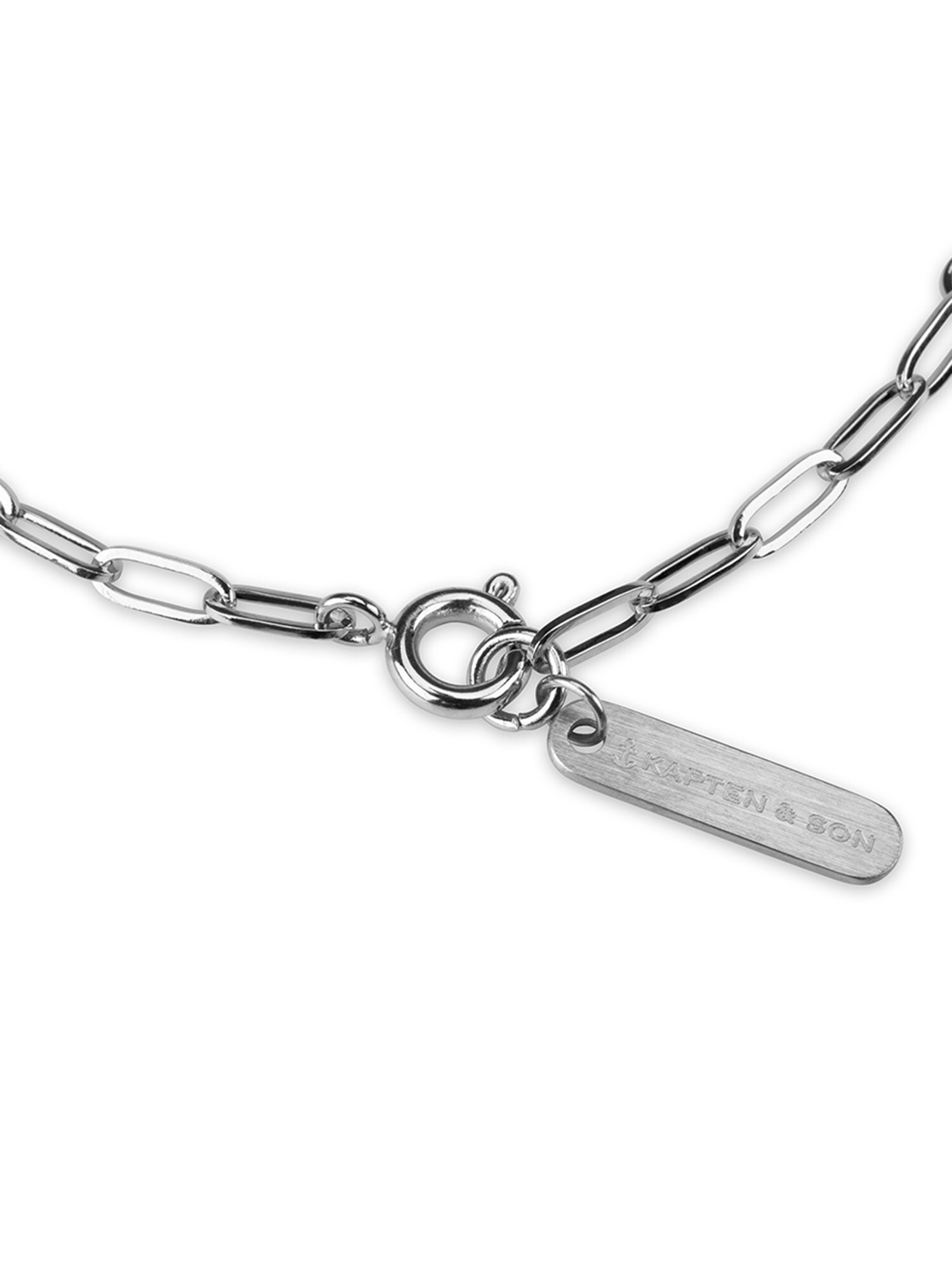 Kapten & Son Lánc 'Necklace Lock Silver'  ezüst termék 2. képe