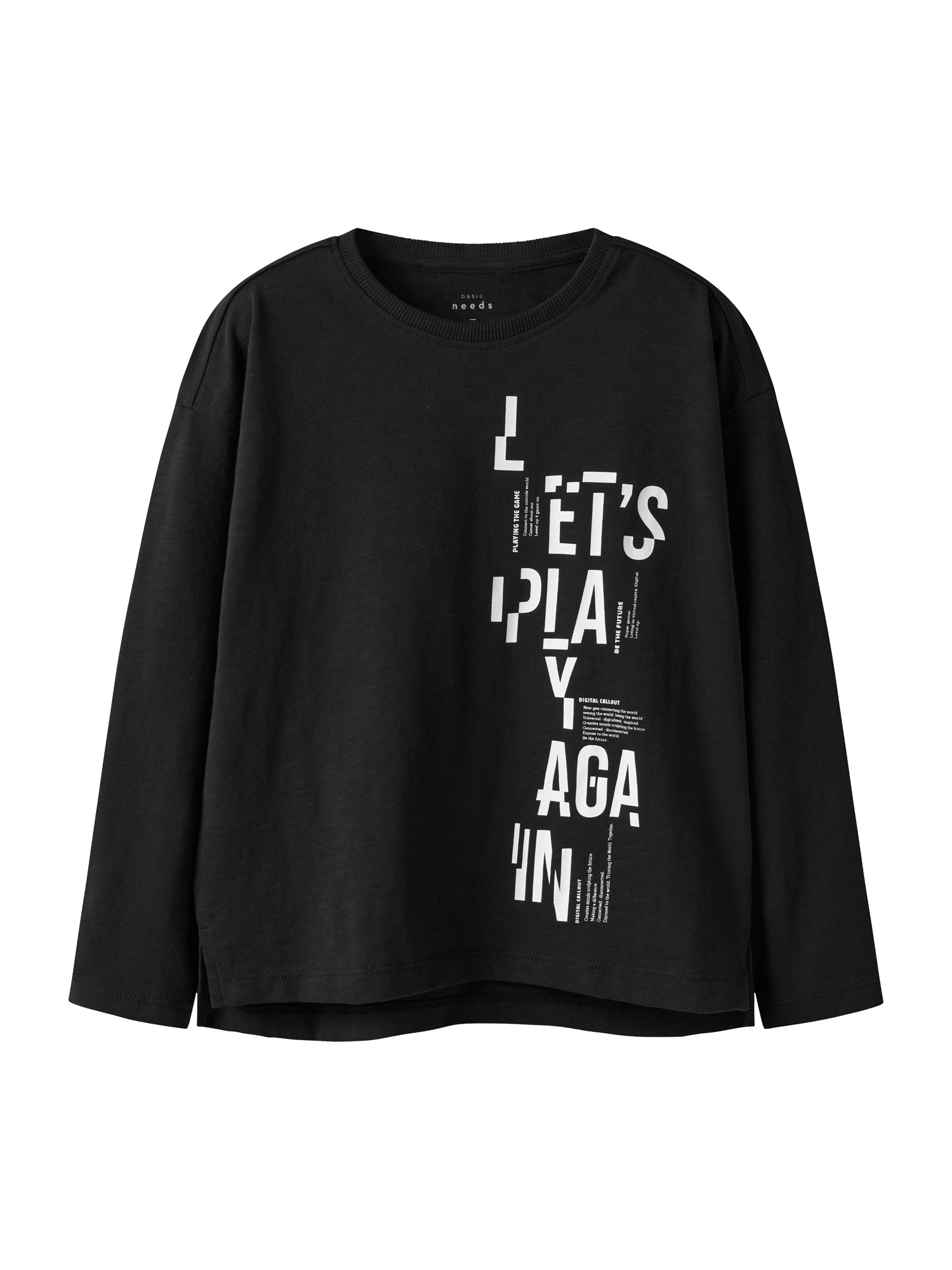 NAME IT Tricou NKMVOB  negru / alb