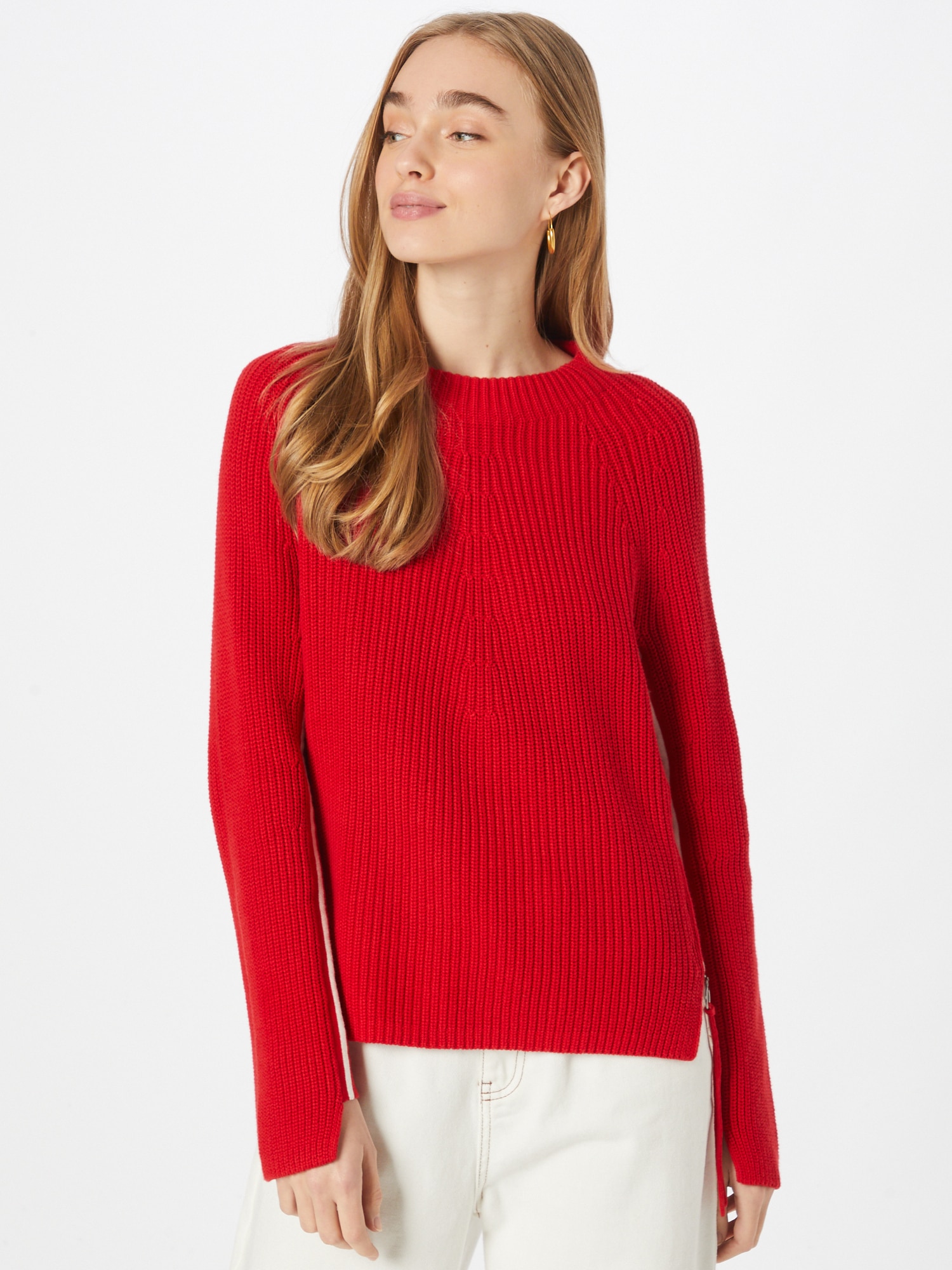 OUI Pull-over  rouge / blanc