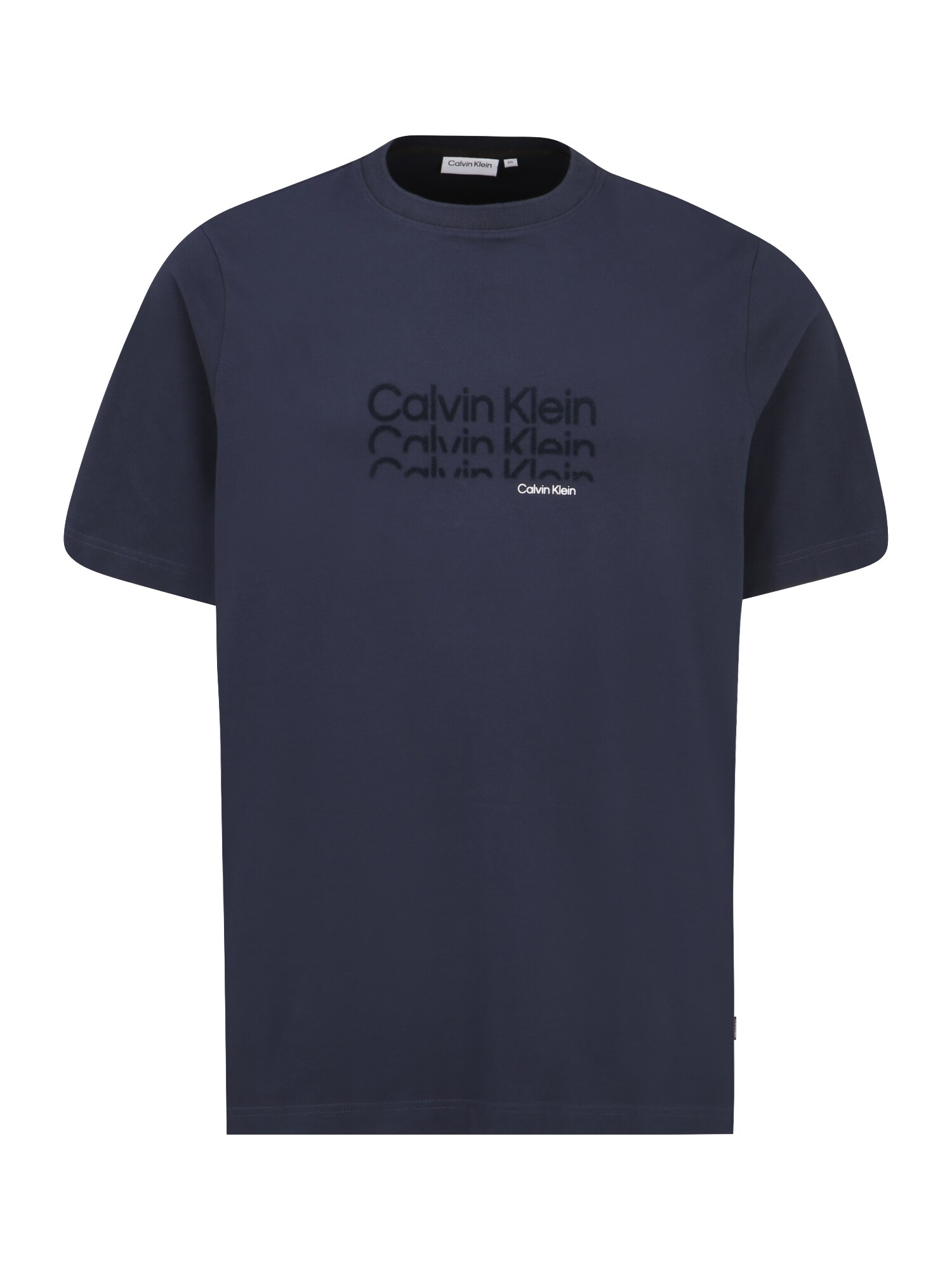 Calvin Klein Big & Tall Marškinėliai tamsiai mėlyna / juoda / balta