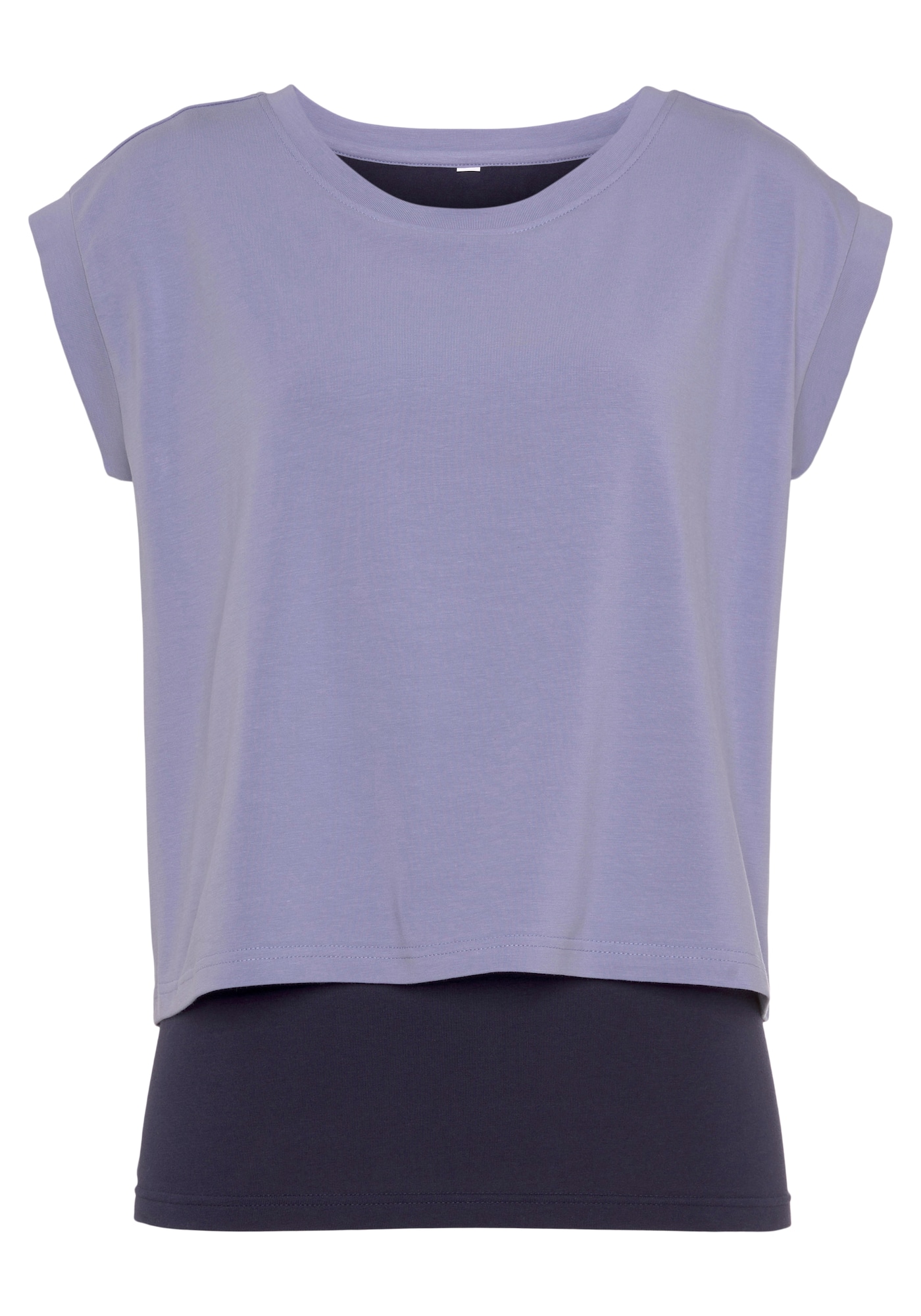 LASCANA ACTIVE Funkčné tričko  fialová / levanduľová / čierna