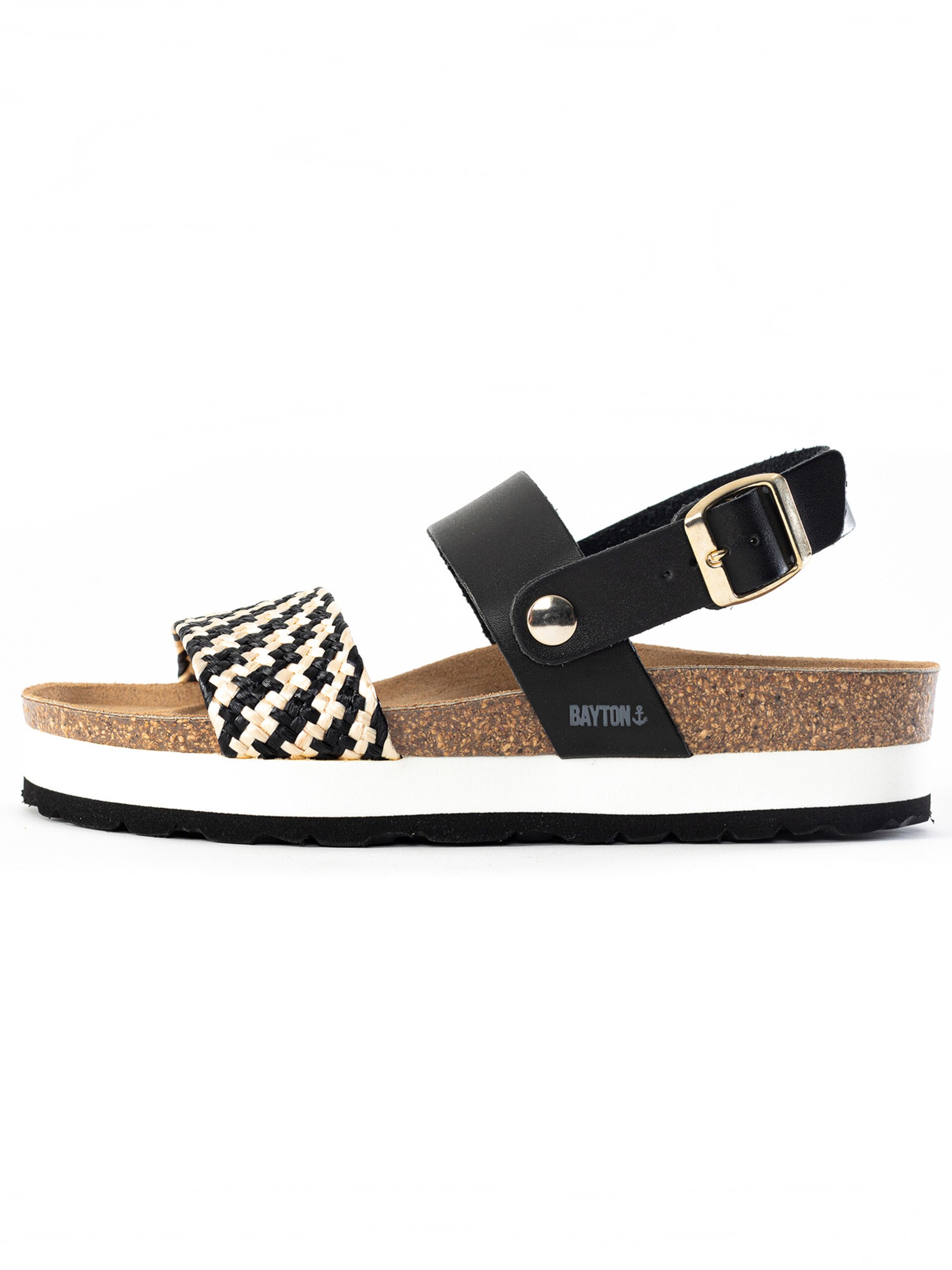 Bayton Sandal 'Almeria' ecru / brun / svart sandaler dam
